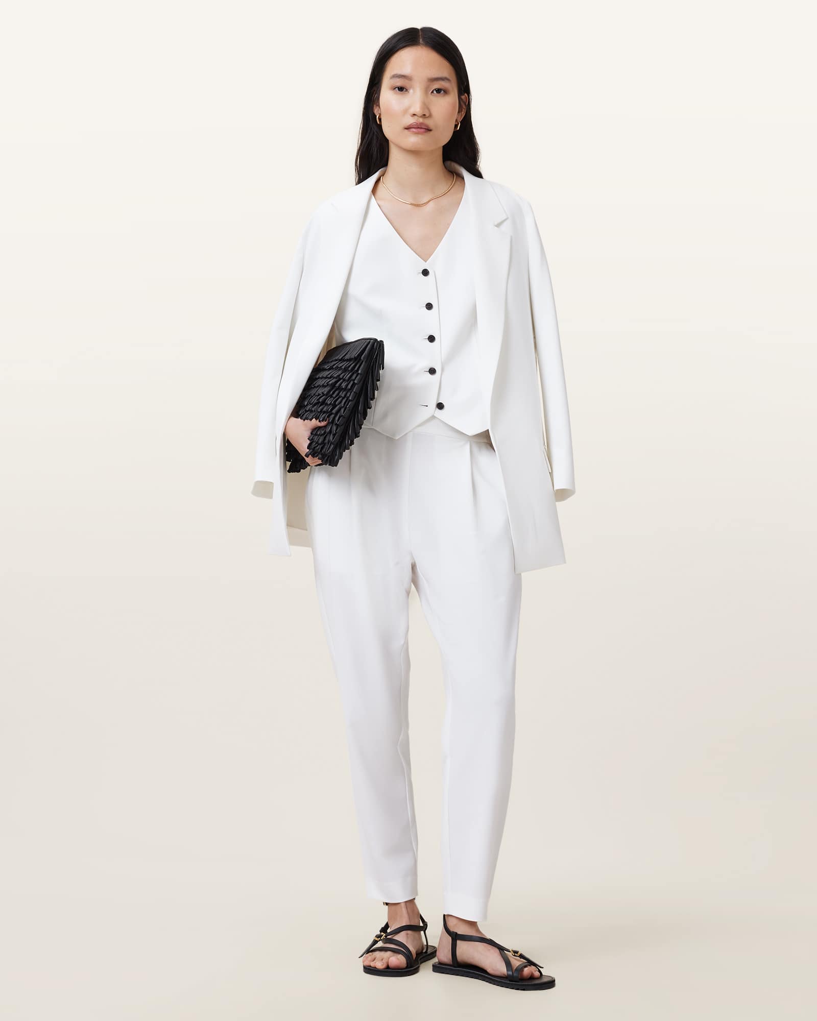 AllSaints Polyester Aleida Lightweight Tri Trousers