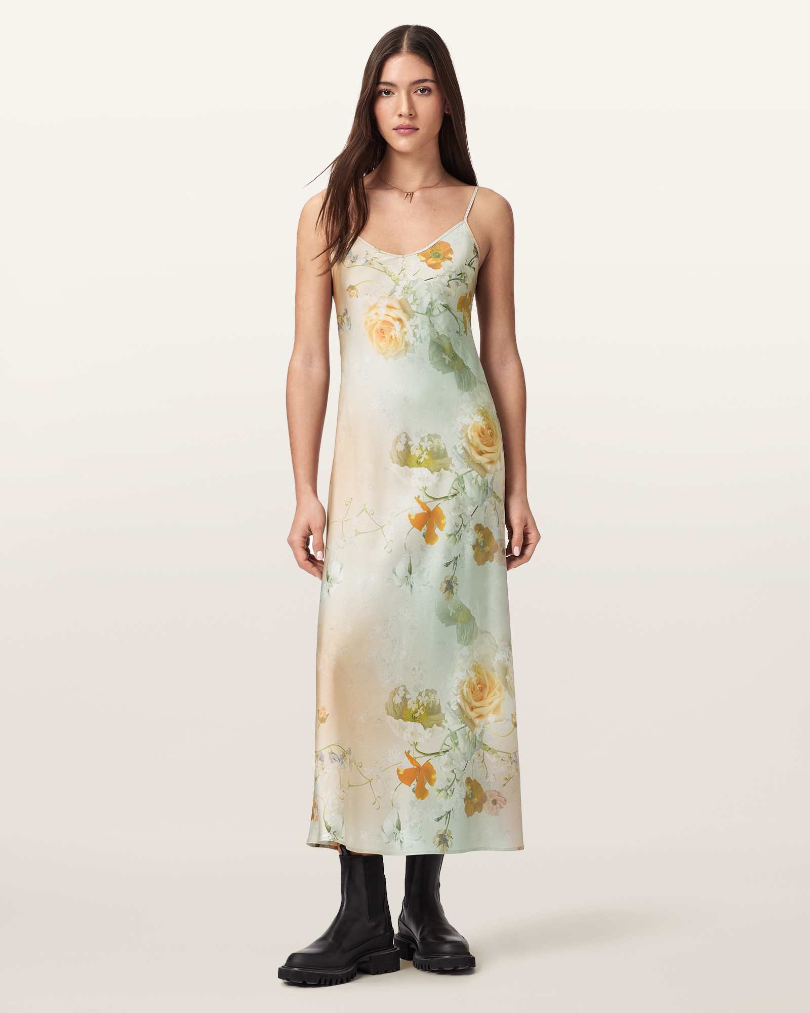 Allsaints Women's Bryony Floral Slip Dress - Size  8