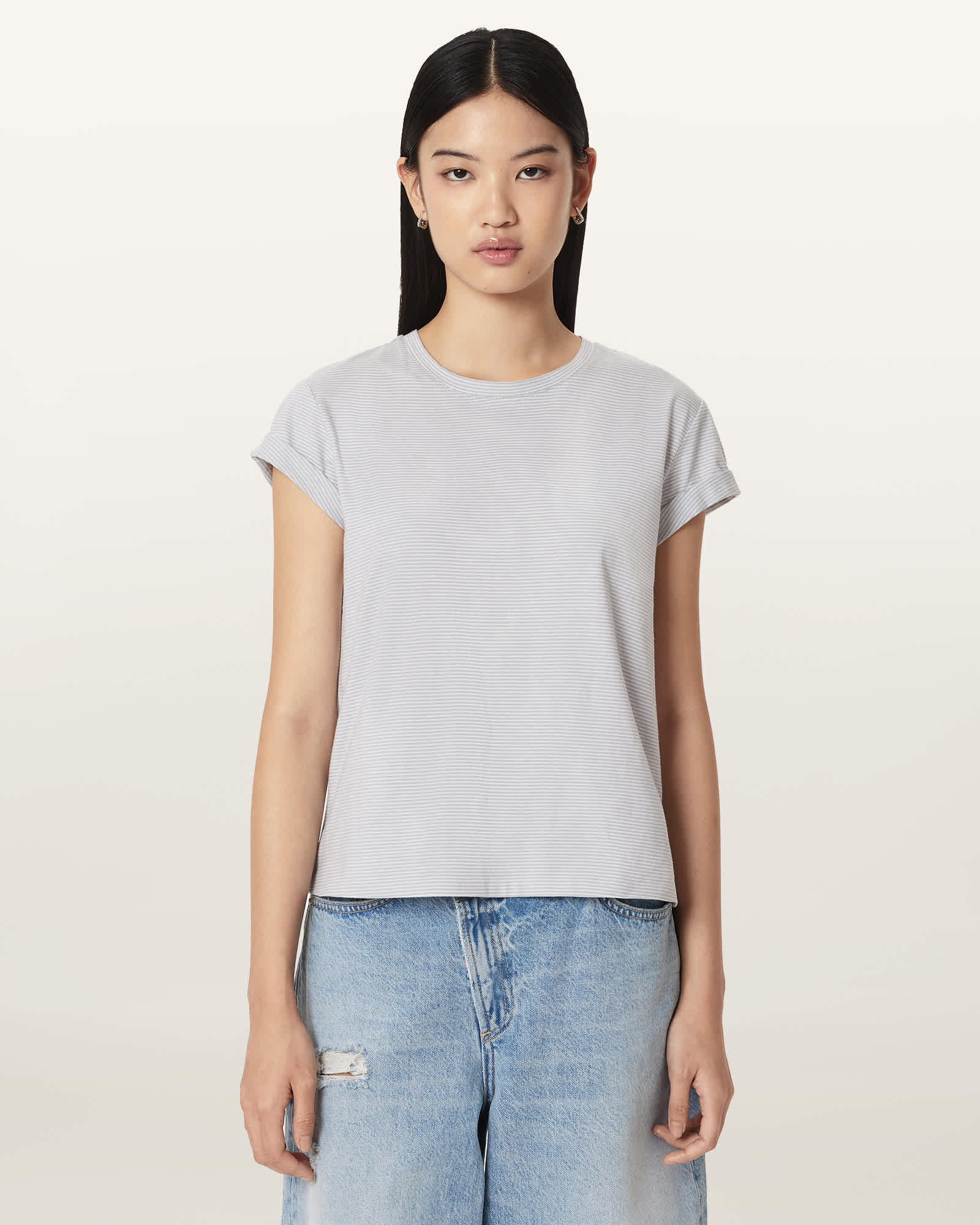 AllSaints Anna Striped Cotton T-Shirt
