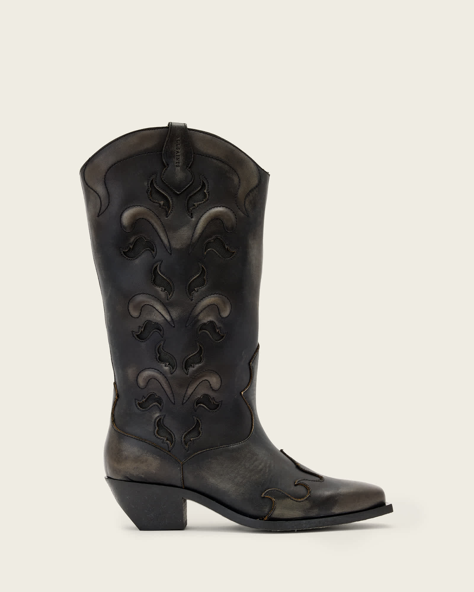 Allsaints Women's Brown Dolly Western Leather Boots - Size  4