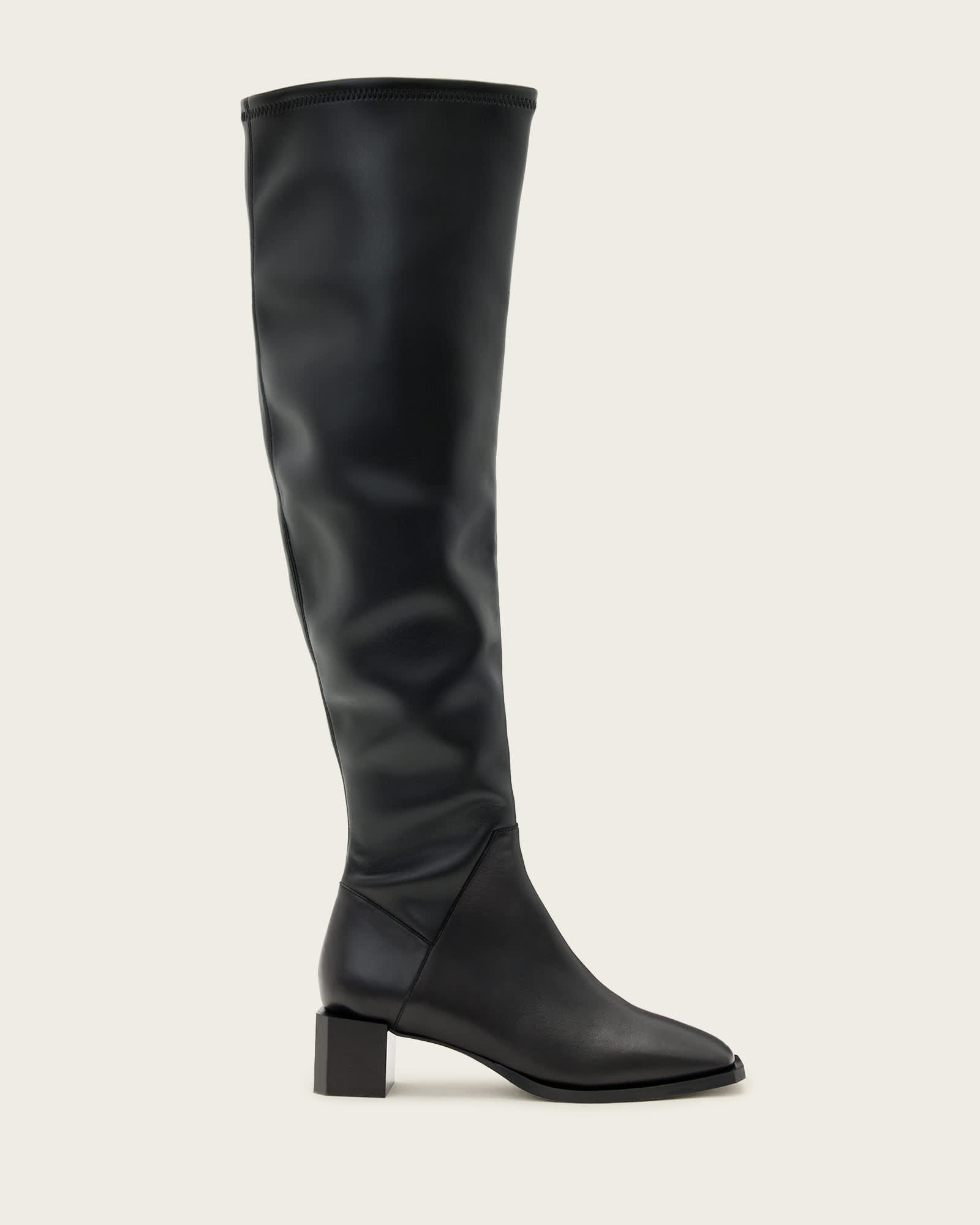 AllSaints Women's Avril Knee High Leather Boots