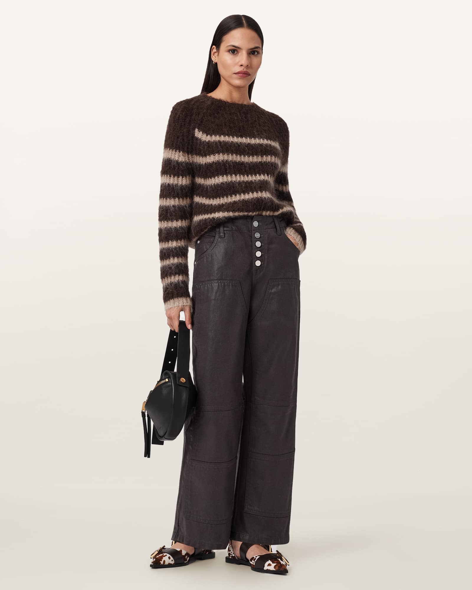AllSaints Cotton Tay Carpenter Jeans, Size: 26