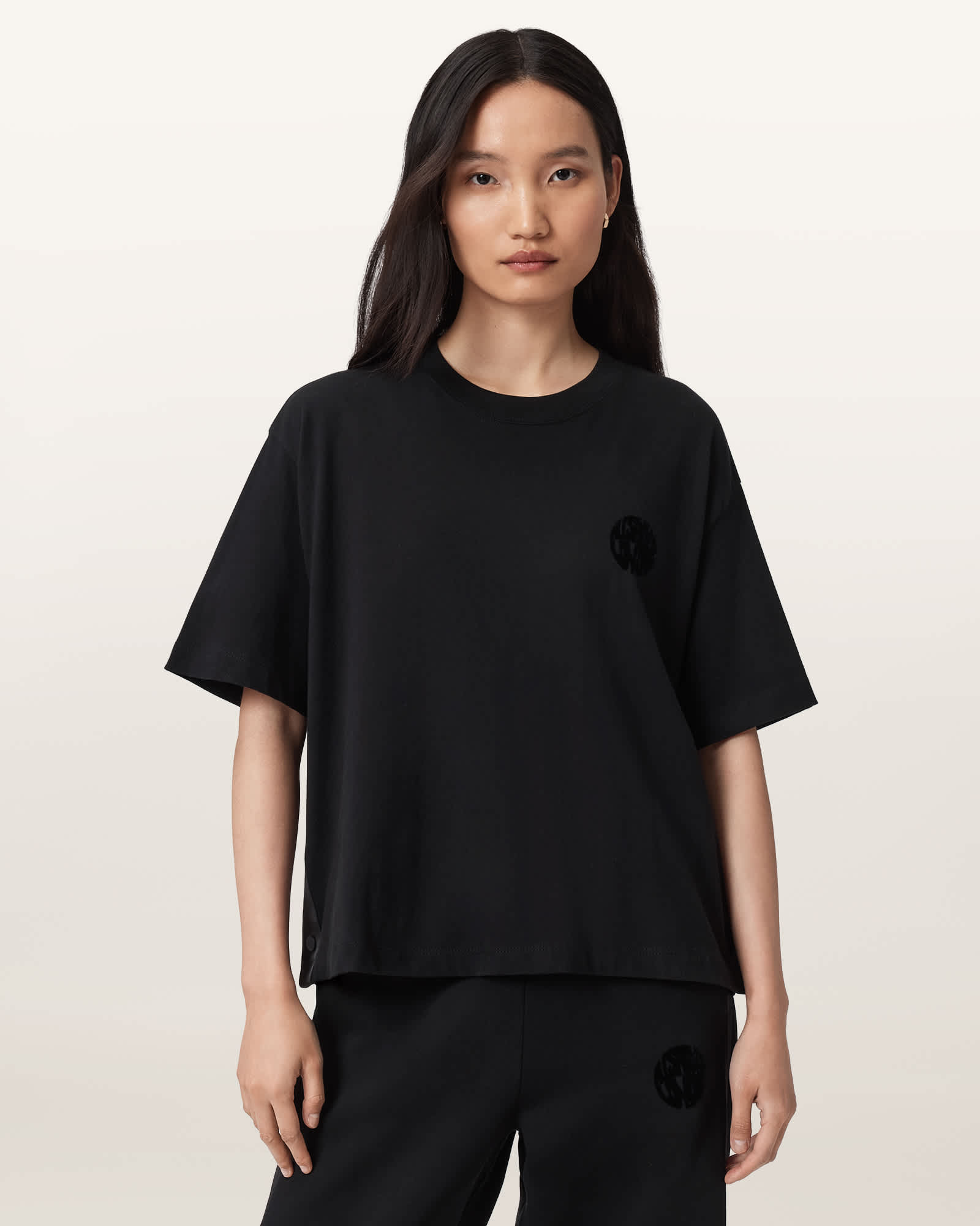 Allsaints Zanda Relaxed Fit T-shirt In Black