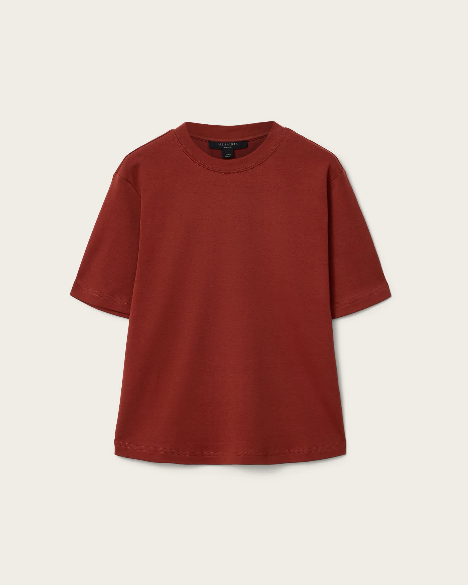 Allsaints Lisa Boxy Fit T-shirt In Burgundy