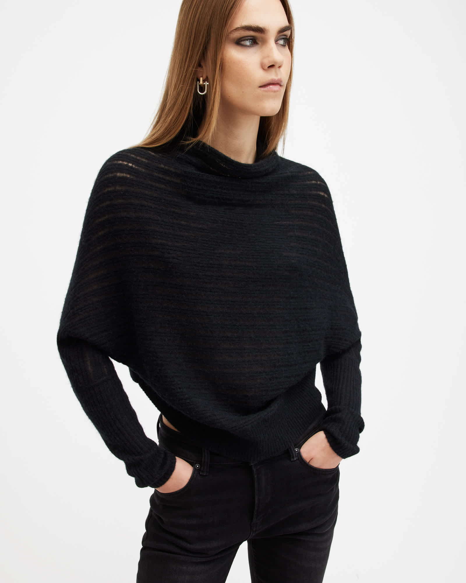 Allsaints Women's Ridley Ladder Relaxed Fit Jumper - Size  Xs