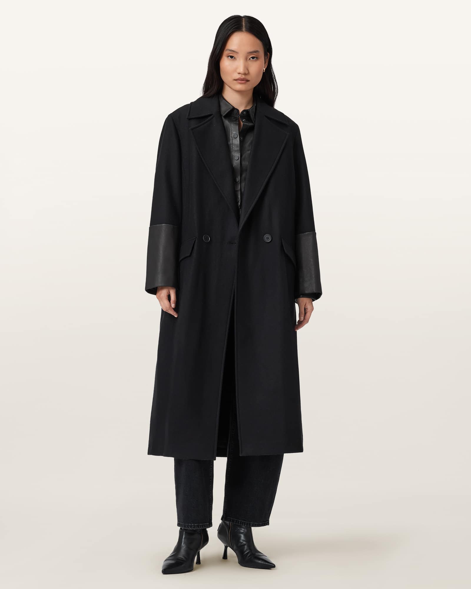 AllSaints Sellma Double Breasted Coat