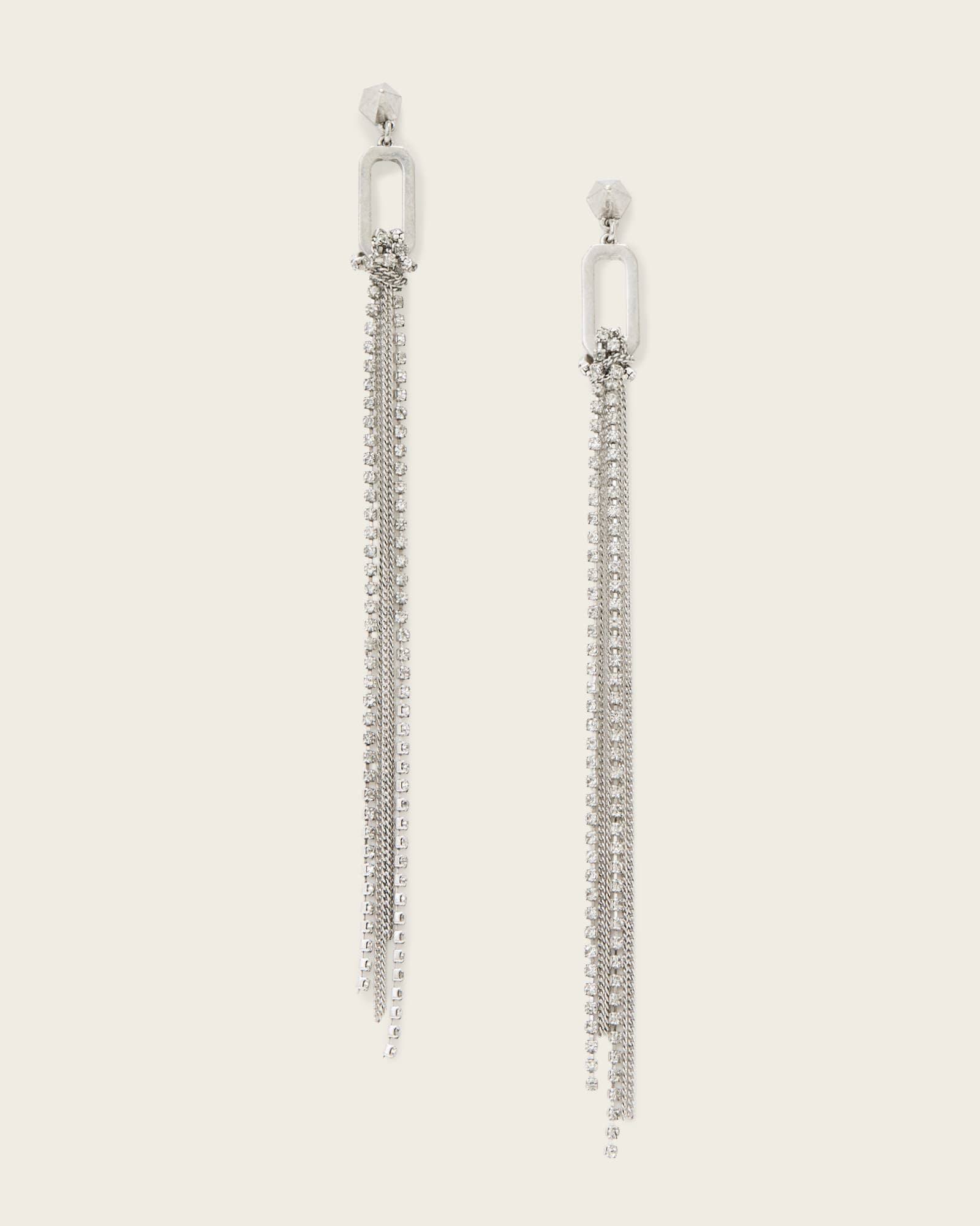 AllSaints April Chain Fringe Earrings