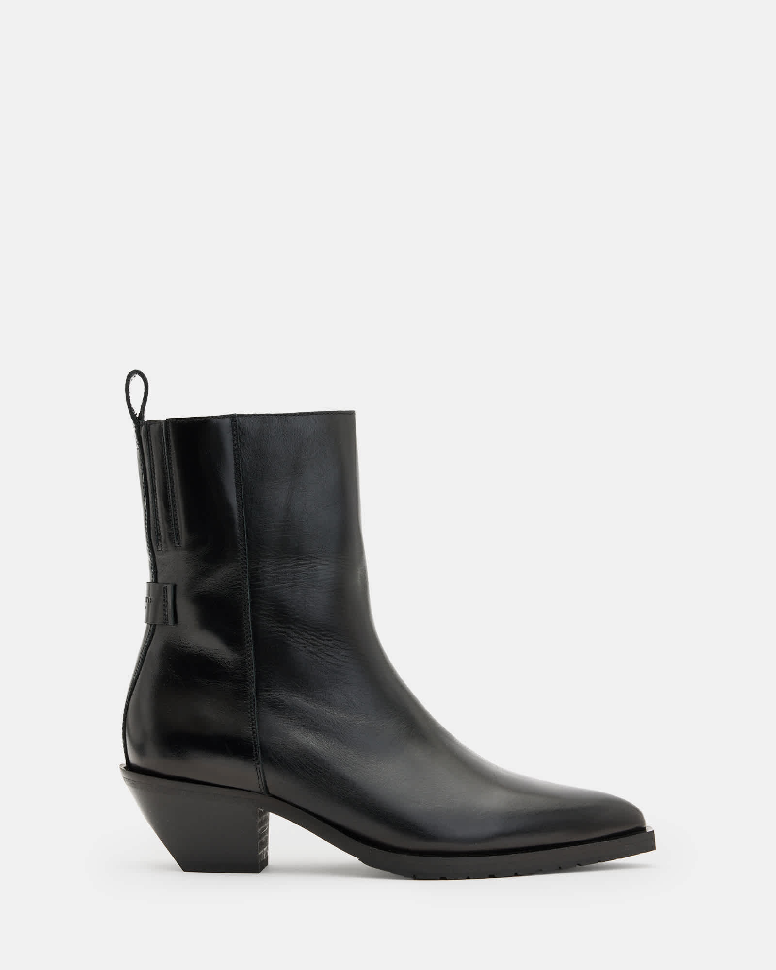 AllSaints Women's Bazely Pointed Toe Leather Boots