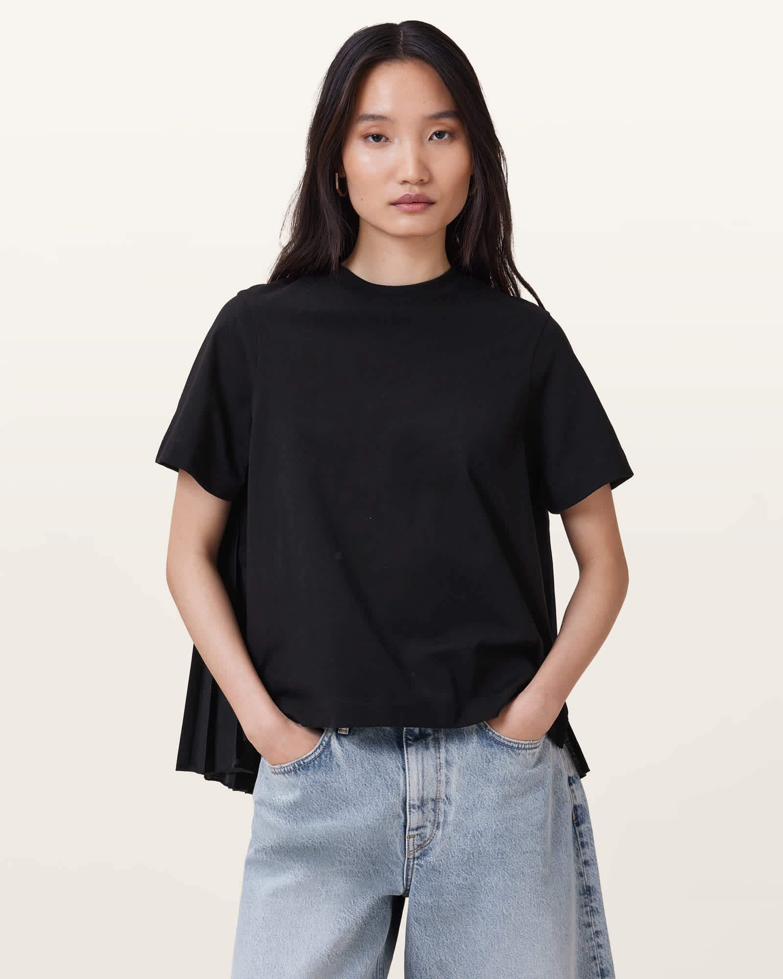 AllSaints Women's Pia Hybrid Mix T-Shirt
