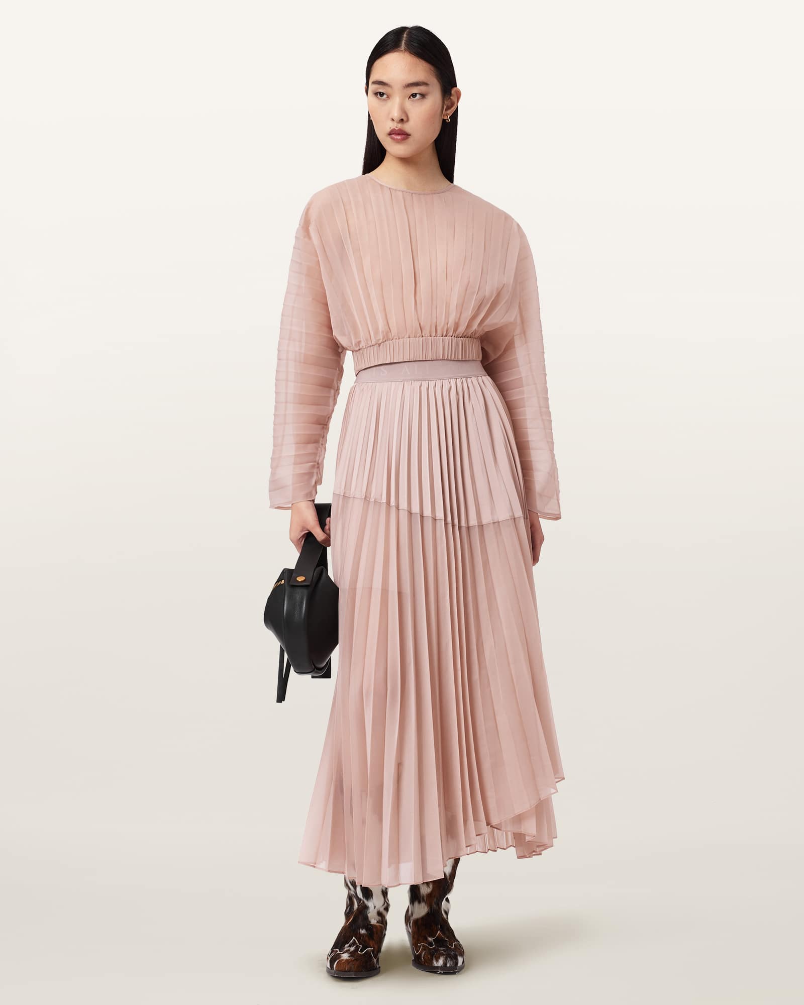 Allsaints Women's Micaela Pleated Skirt - Size  12