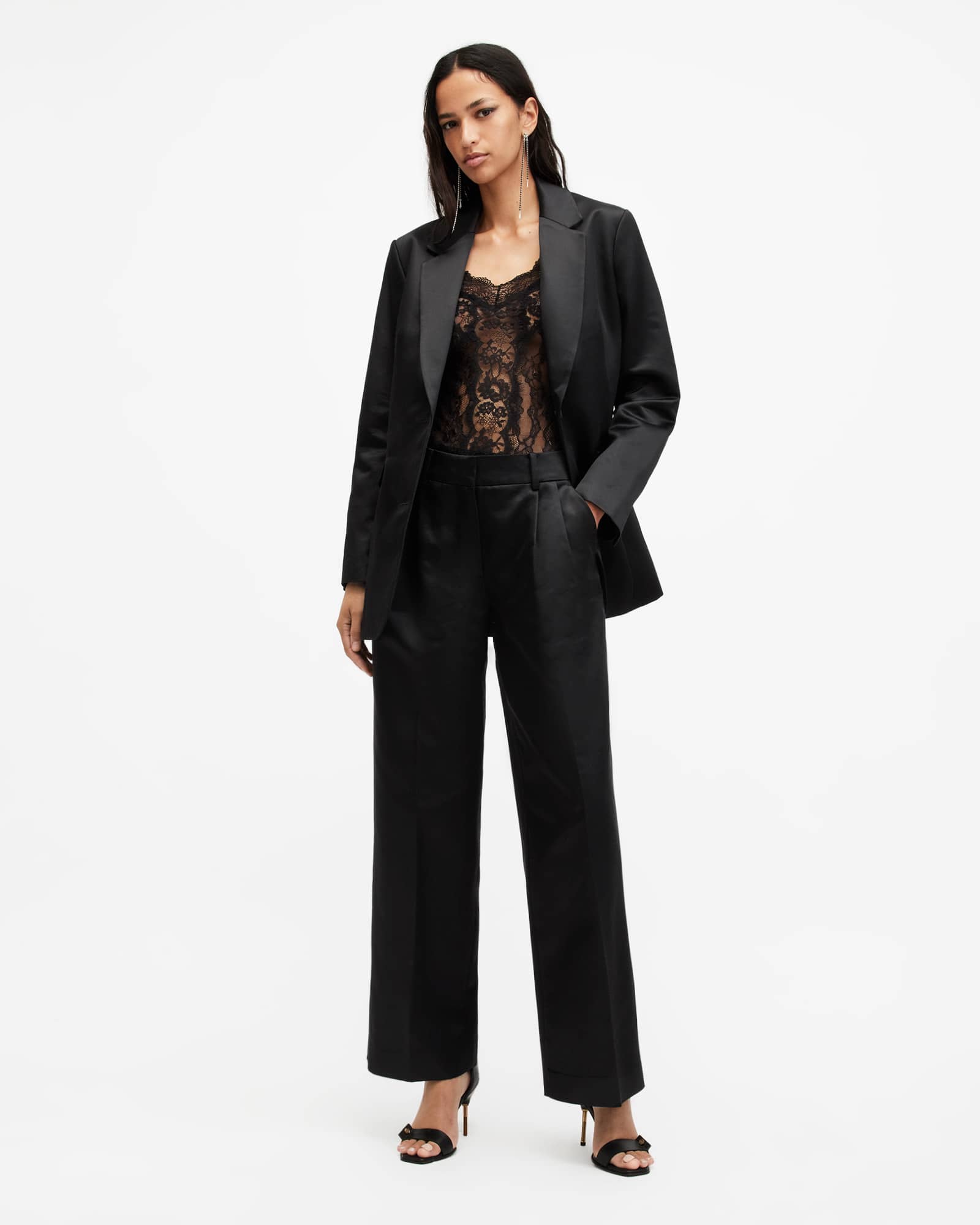AllSaints Sae Wide Leg Relaxed Fit Trousers