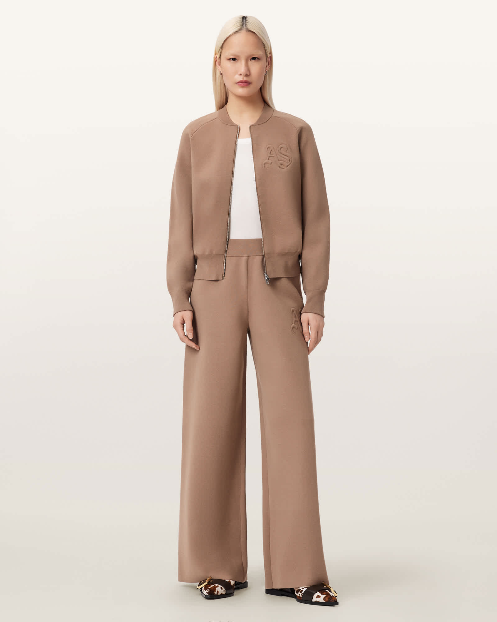 AllSaints Sonny Knitted Trouser,, Pine Bark Brown
