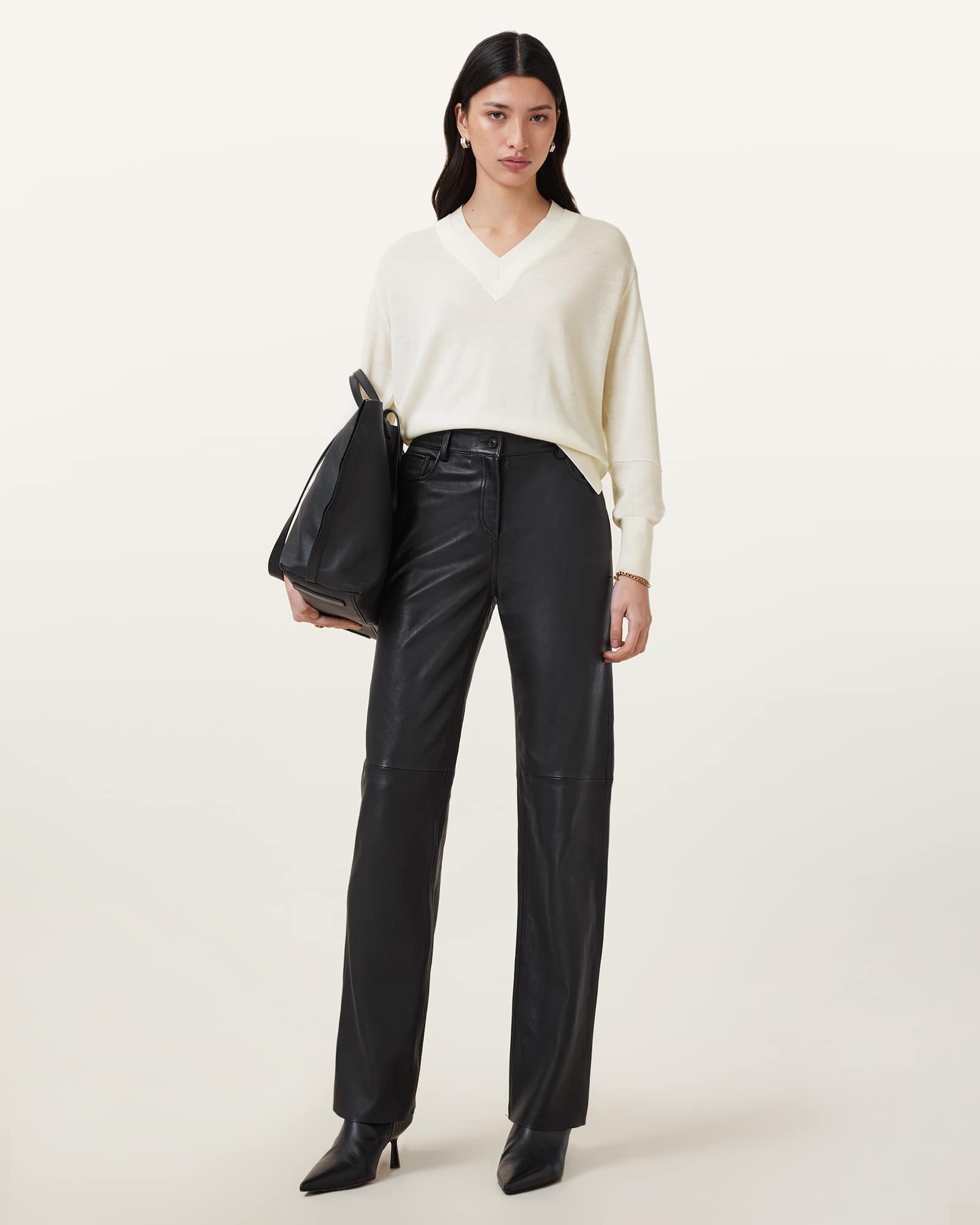 AllSaints Julieana V Neck Wool Jumper