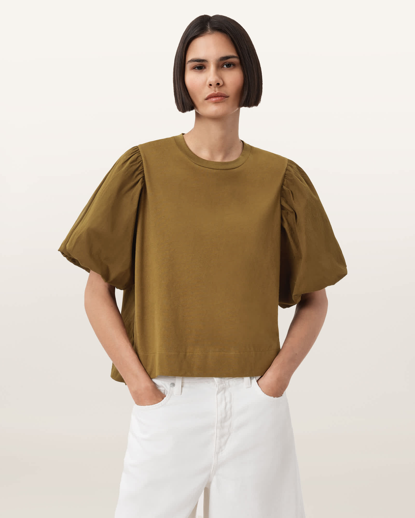 Allsaints Main: 100% Cotton (organically Grown); Back: 100% Cotton Jess Relaxed Voluminous T-shirt