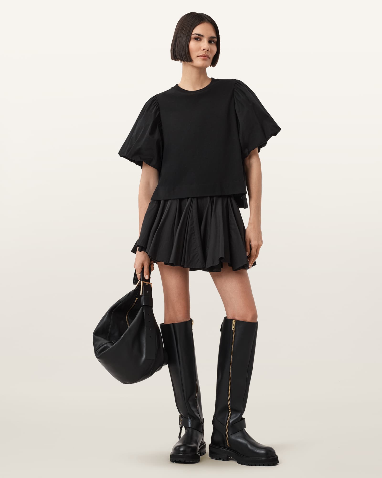 AllSaints Cotton Jess Relaxed Woven T-Shirt