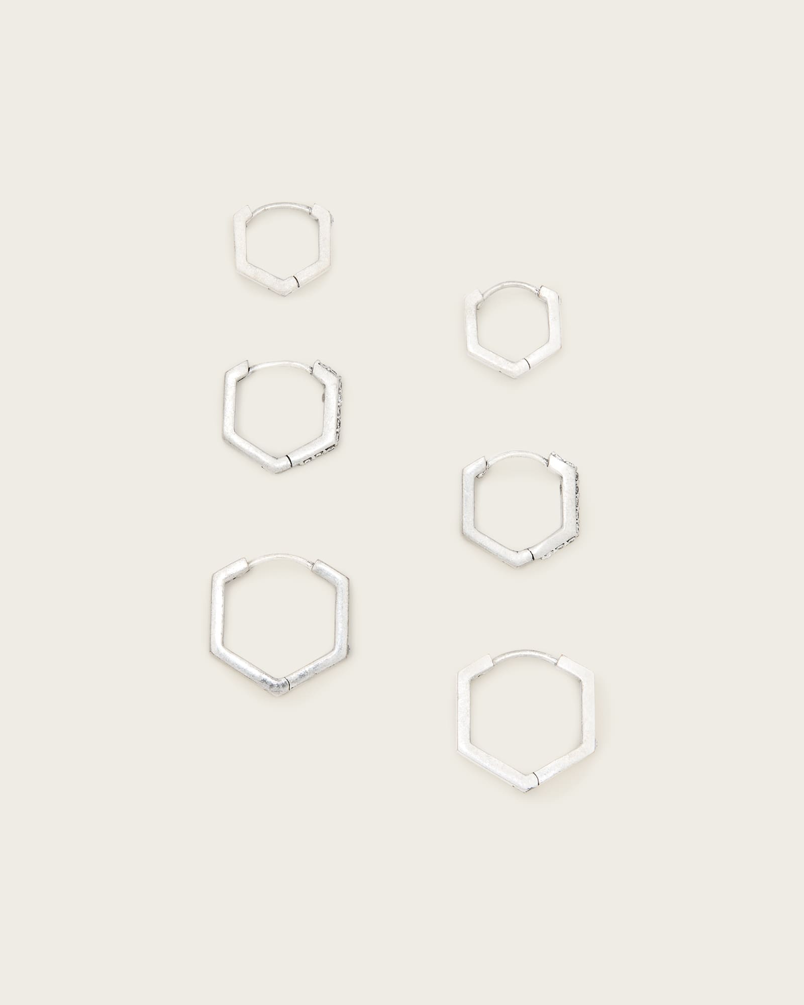 AllSaints Hattie Mixed Hoop Earring Set