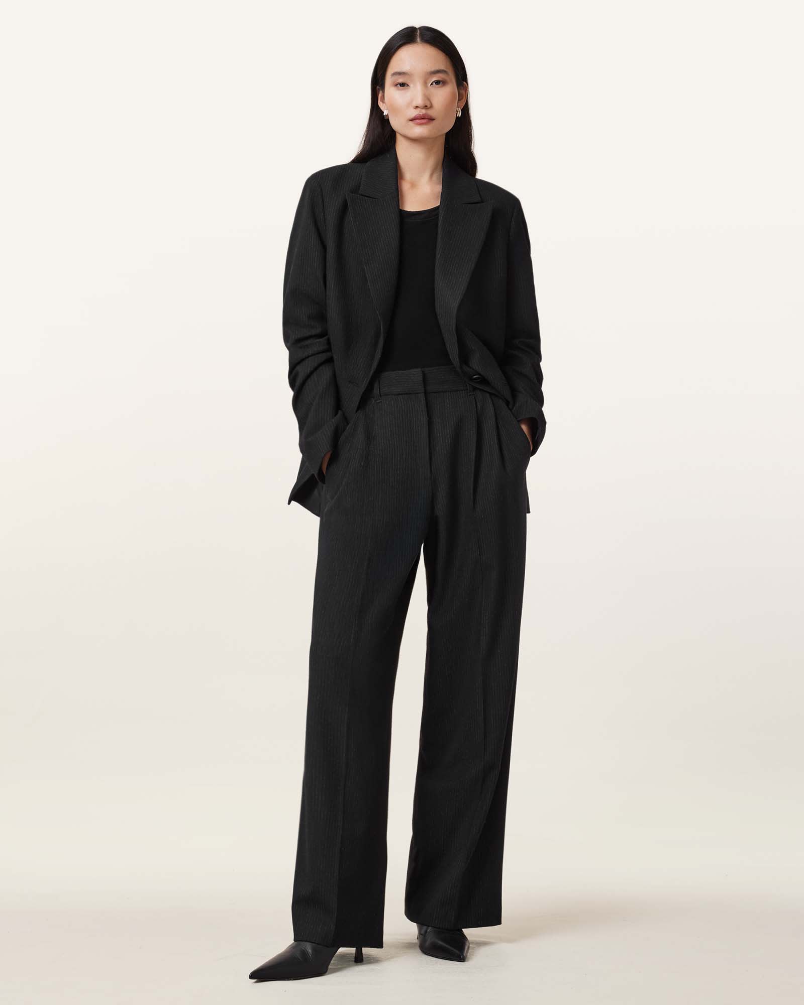 AllSaints Pinnie Wide Leg Relaxed Fit Trousers
