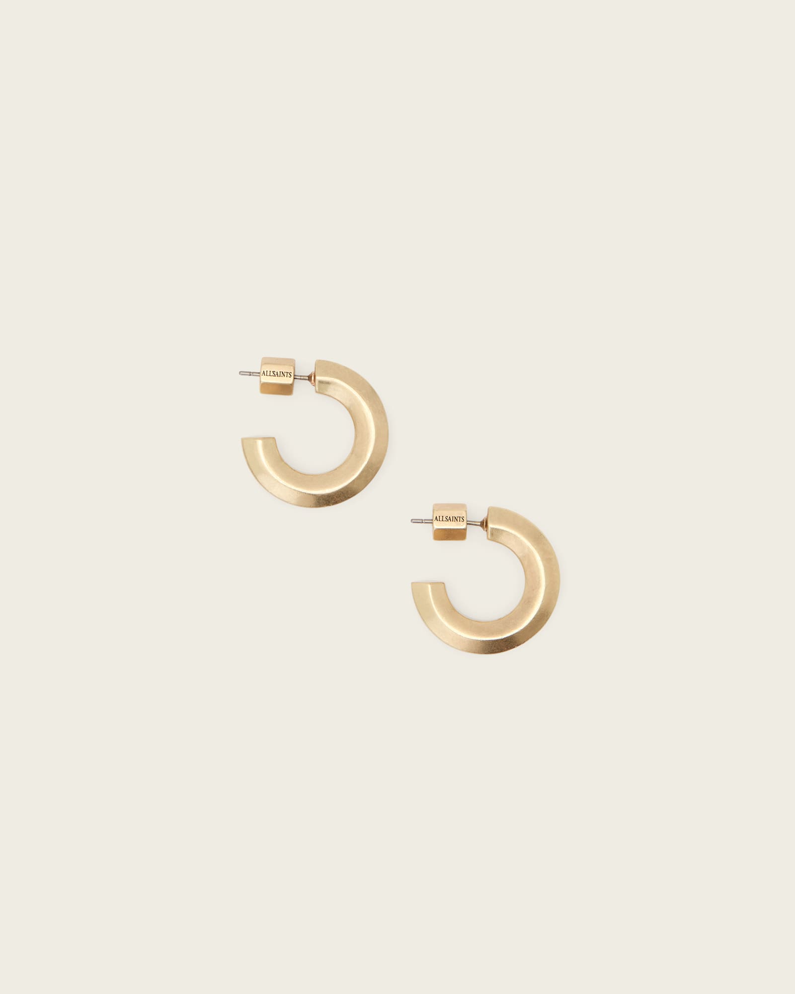 AllSaints Brass Maeve Medium Post Back Earrings, Size: One Size