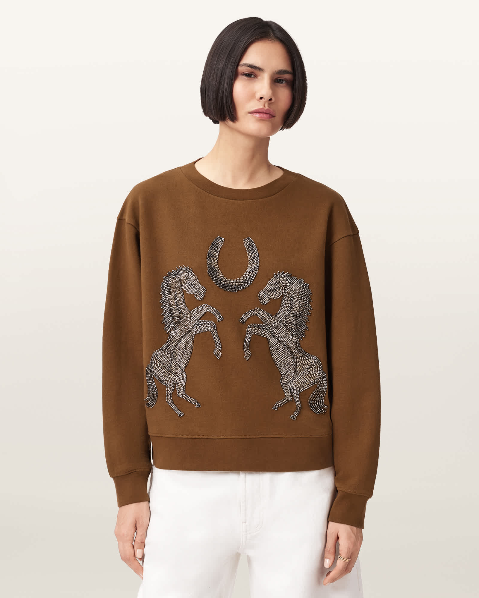 AllSaints Luck Embellished Pippa Sweatshirt