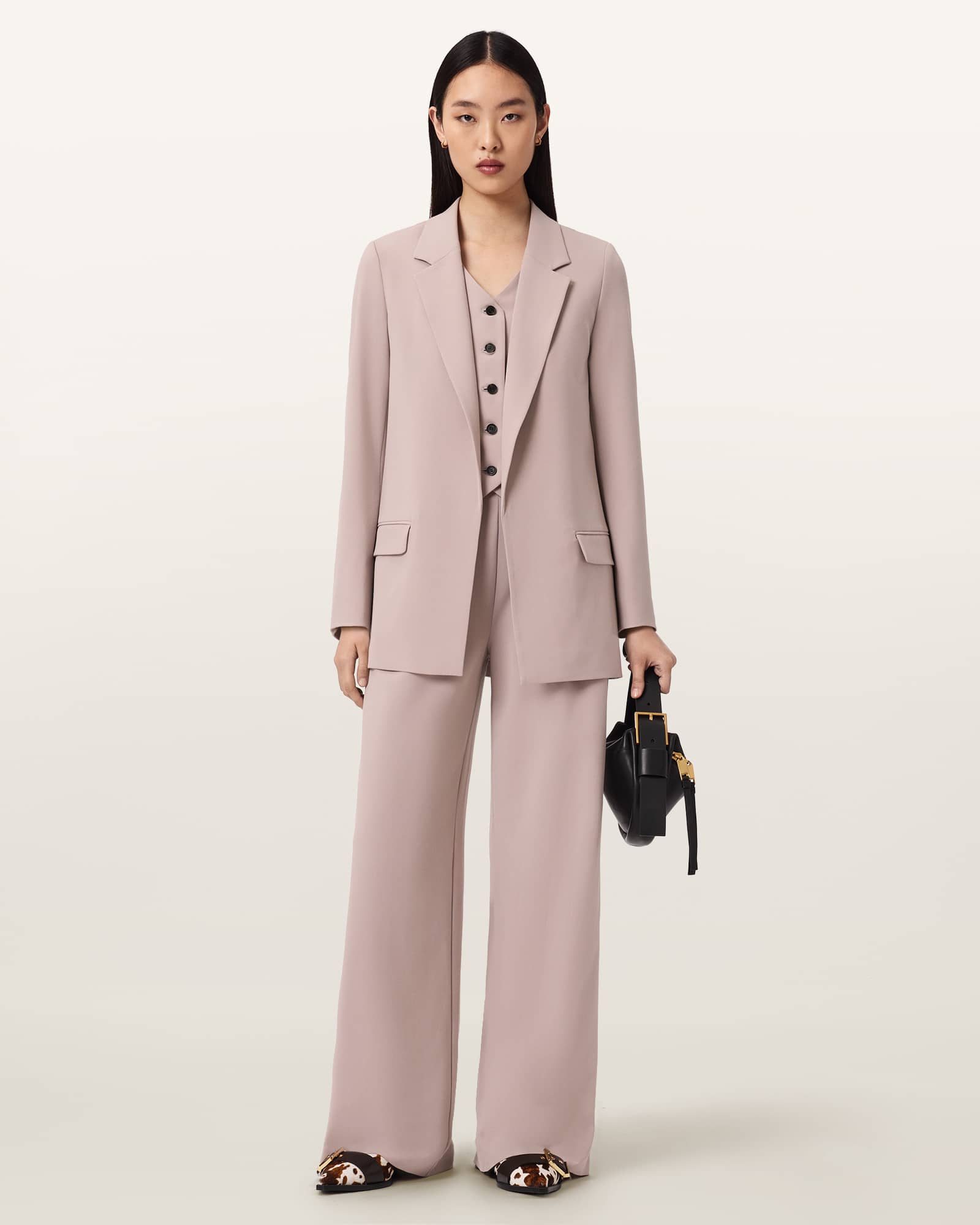 AllSaints Polyester/Viscose Aleida Lightweight Pants, Size: UK 6/US 2