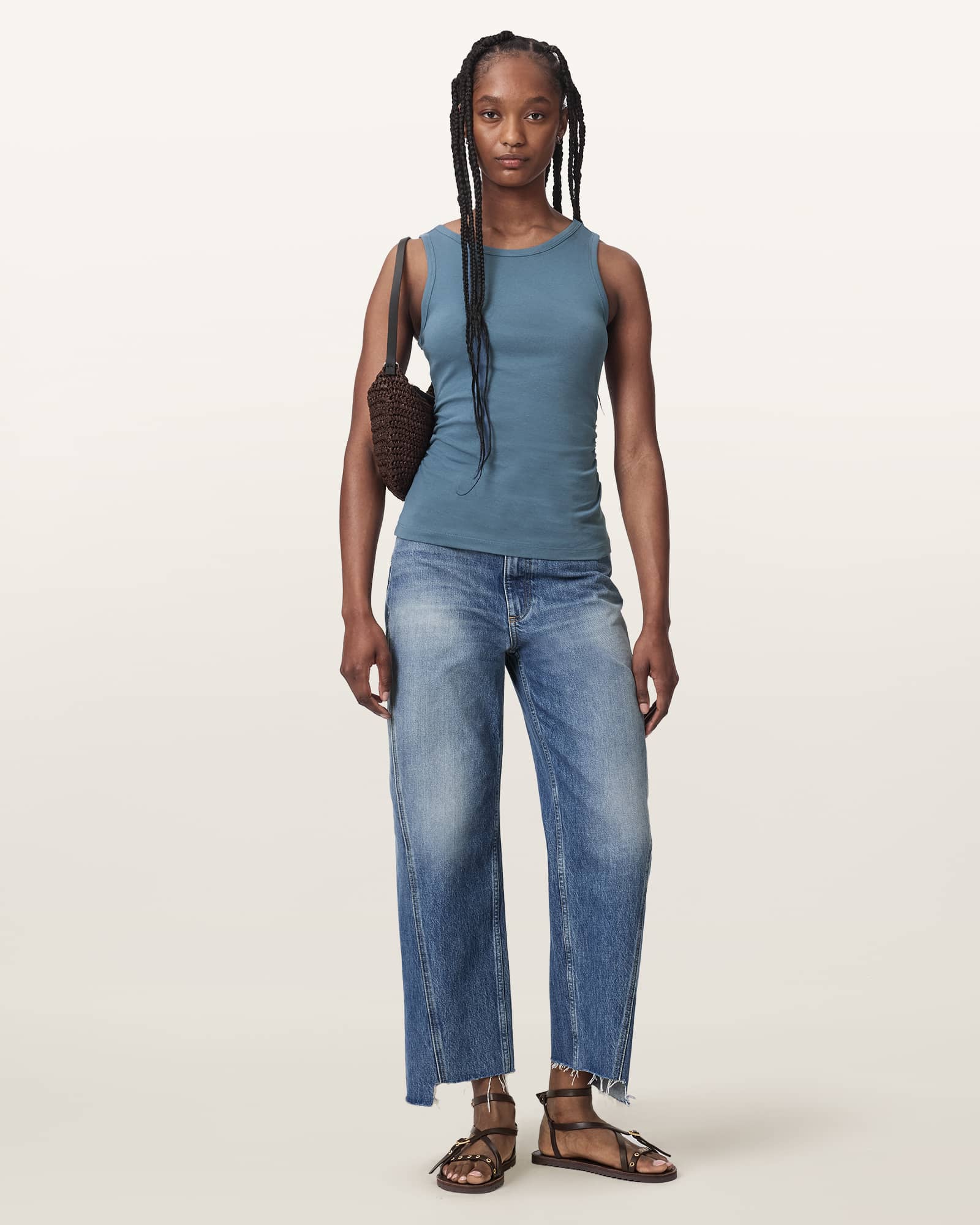 Allsaints Women's Blue Fox Loose Fit Denim Jeans - Size 26