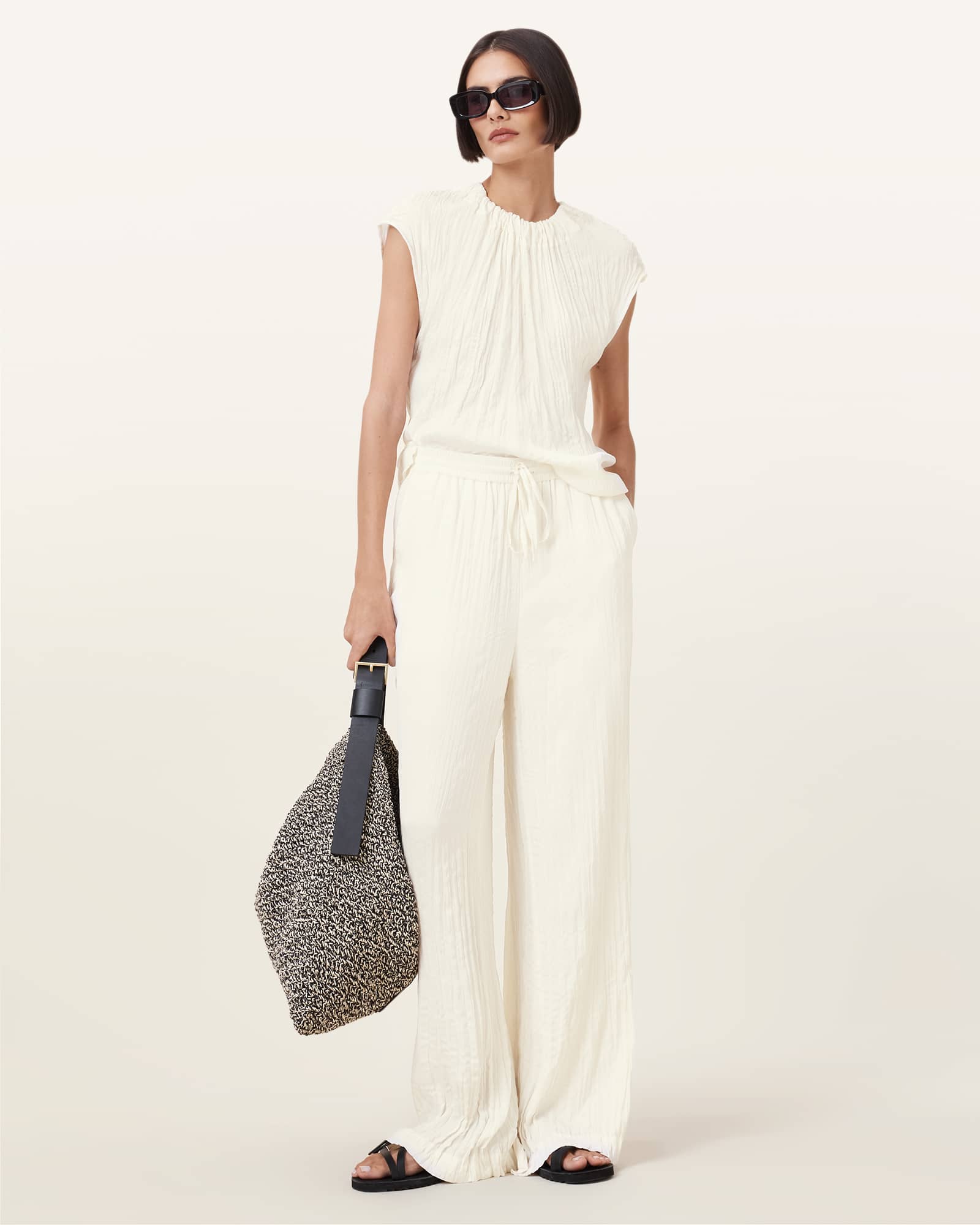 AllSaints Women's Caramin Crinkle Leg Trousers