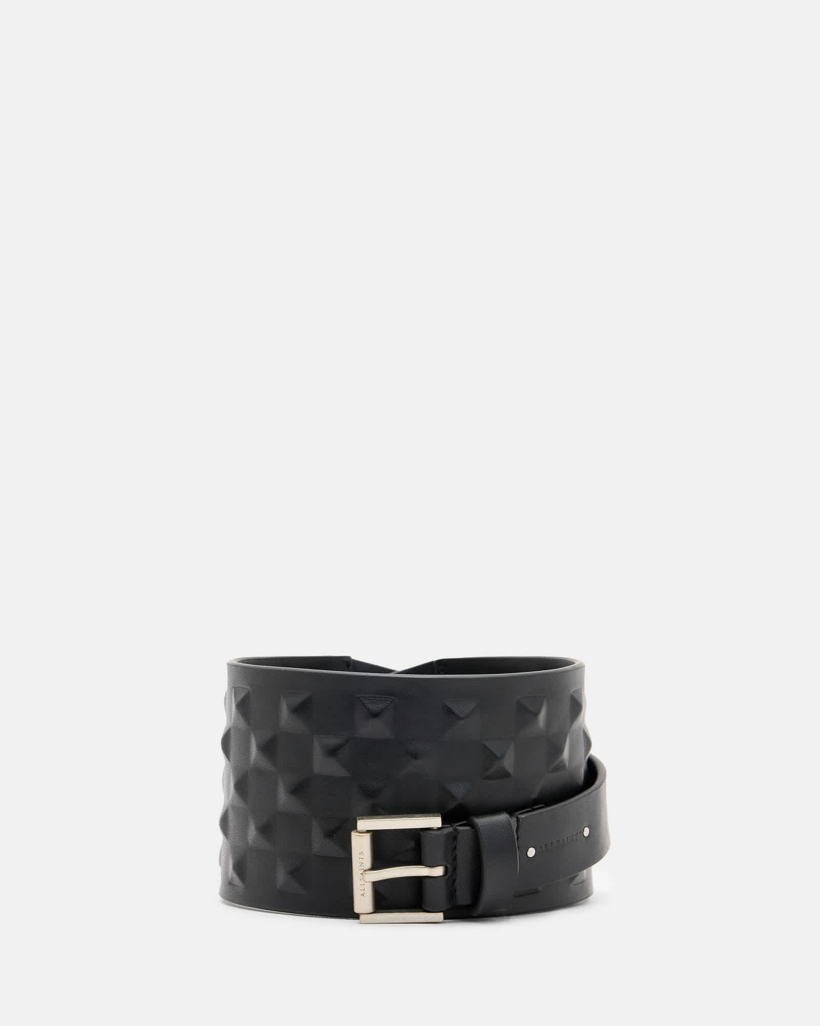 Allsaints Women's Stevie Leather Studded Waist Belt - Size  Xs