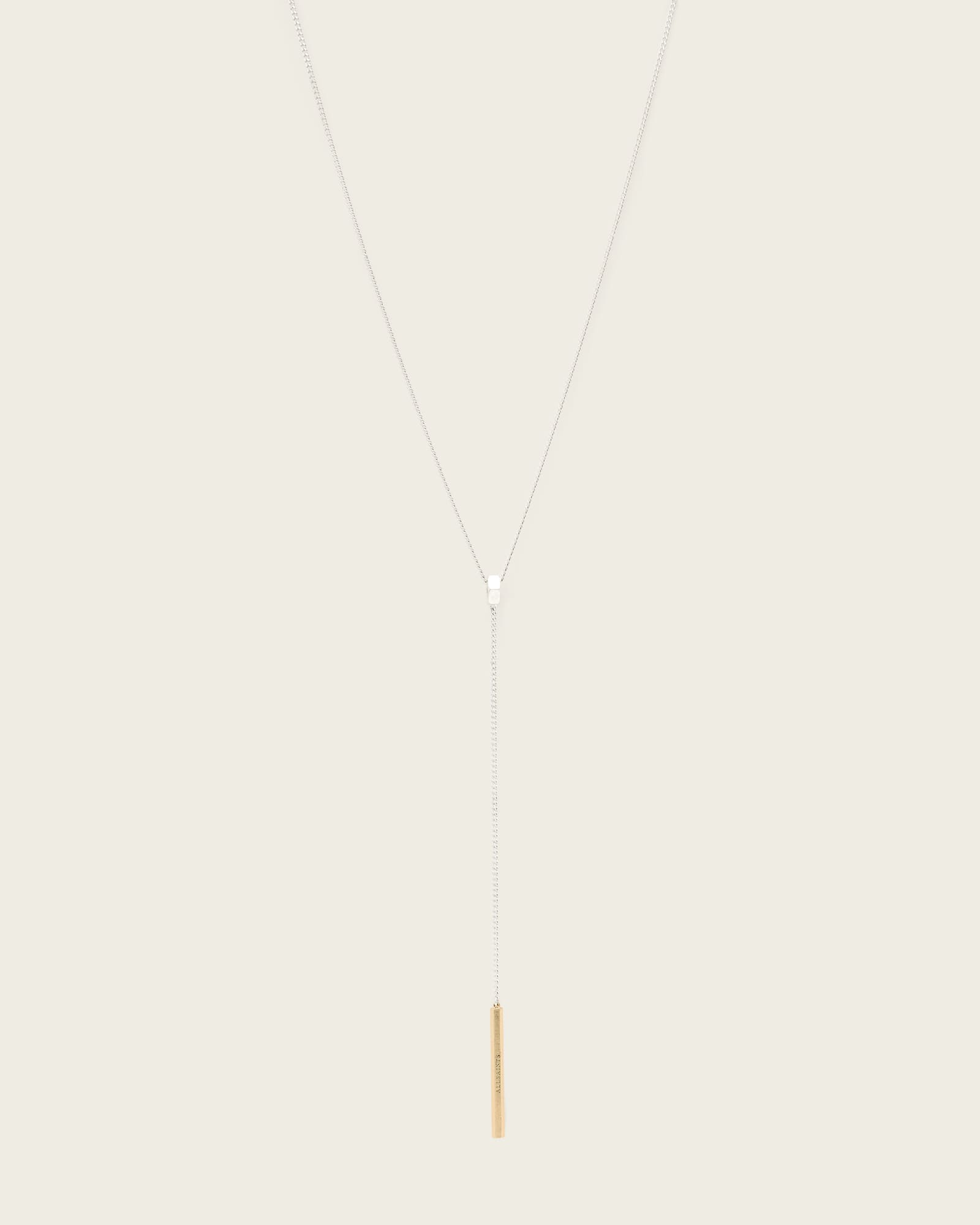 Allsaints Women's Silver Maeve Carabiner Necklace, One Size