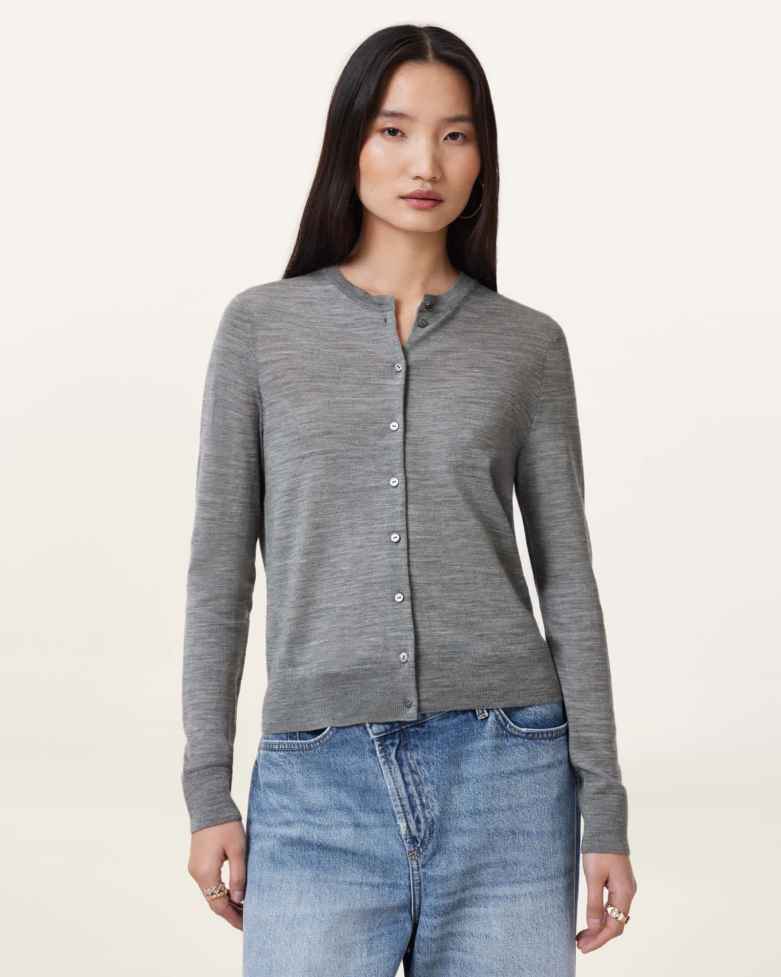 Allsaints Women's Anouk Slim Fit Merino Wool Cardigan - Size  Xs
