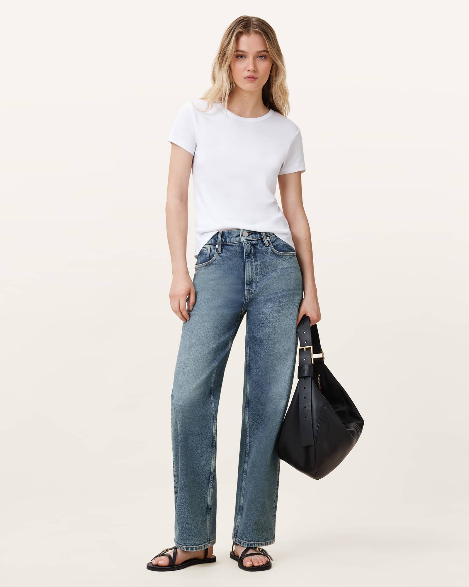 Allsaints Women's Sadie Barrel Leg Denim Jeans - Size  27