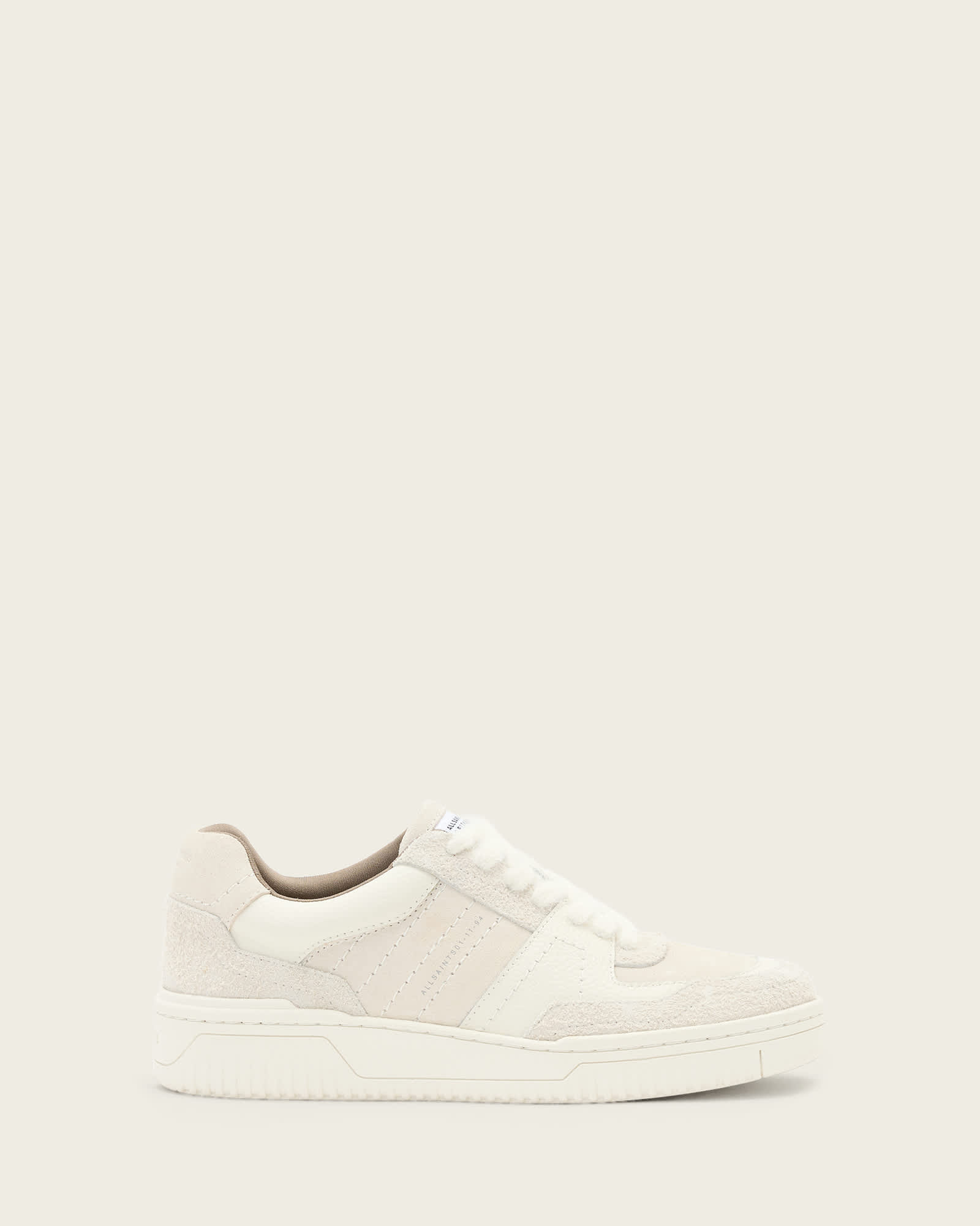 Allsaints Women's White Hix Leather Trainers - Size  3