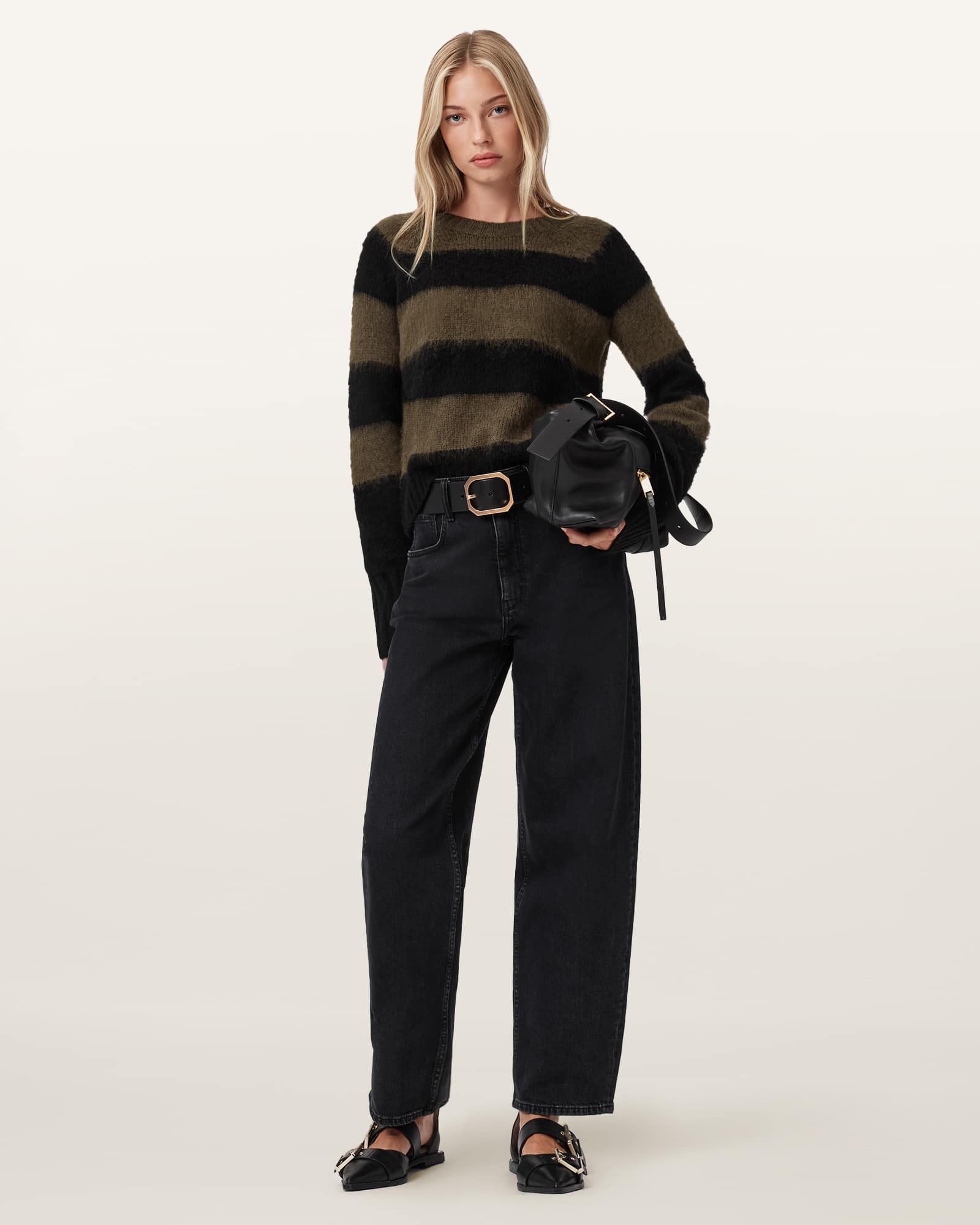 Allsaints Lou Striped Sweater In Multi