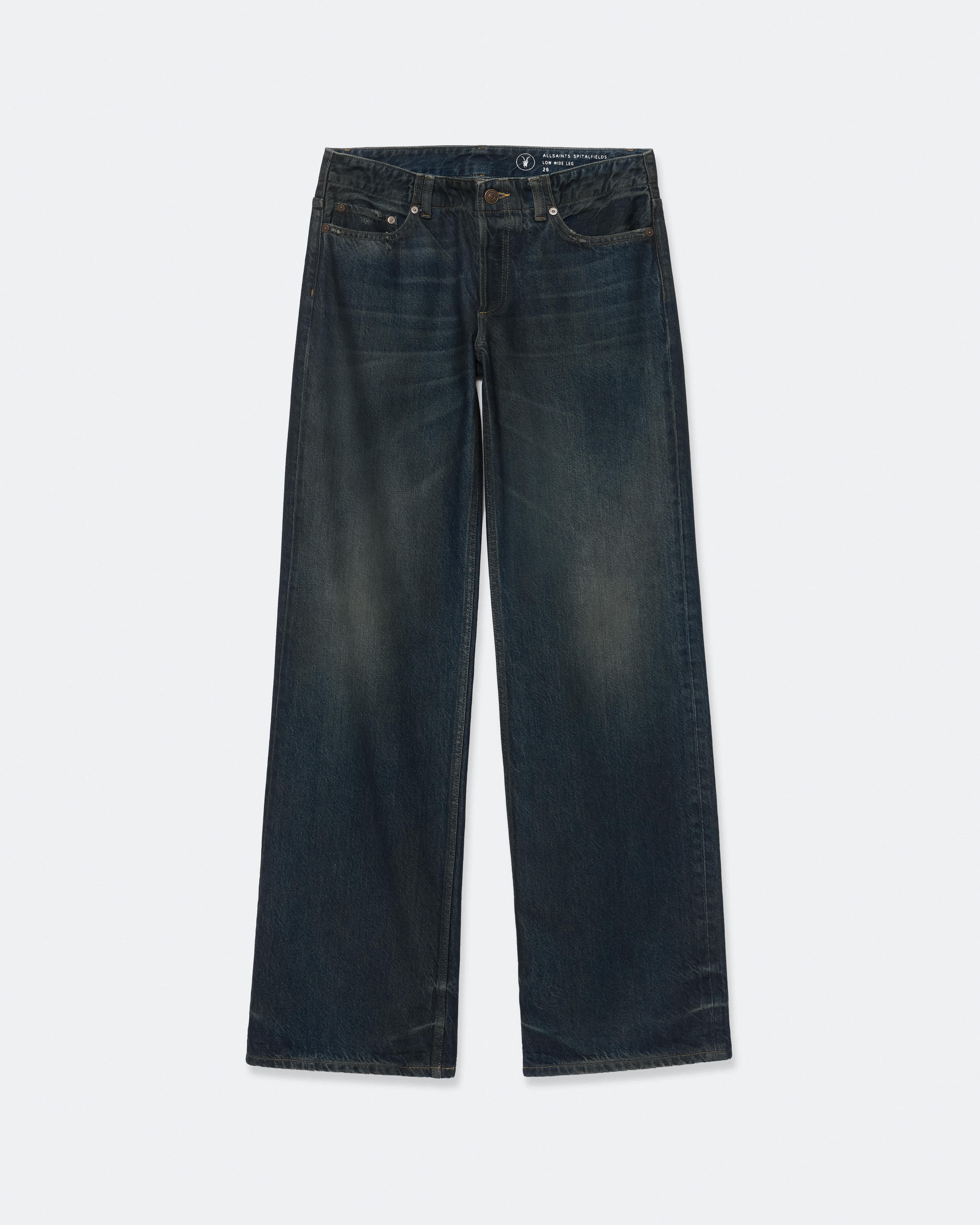 AllSaints Nico Low-Rise Wide-Leg Jeans