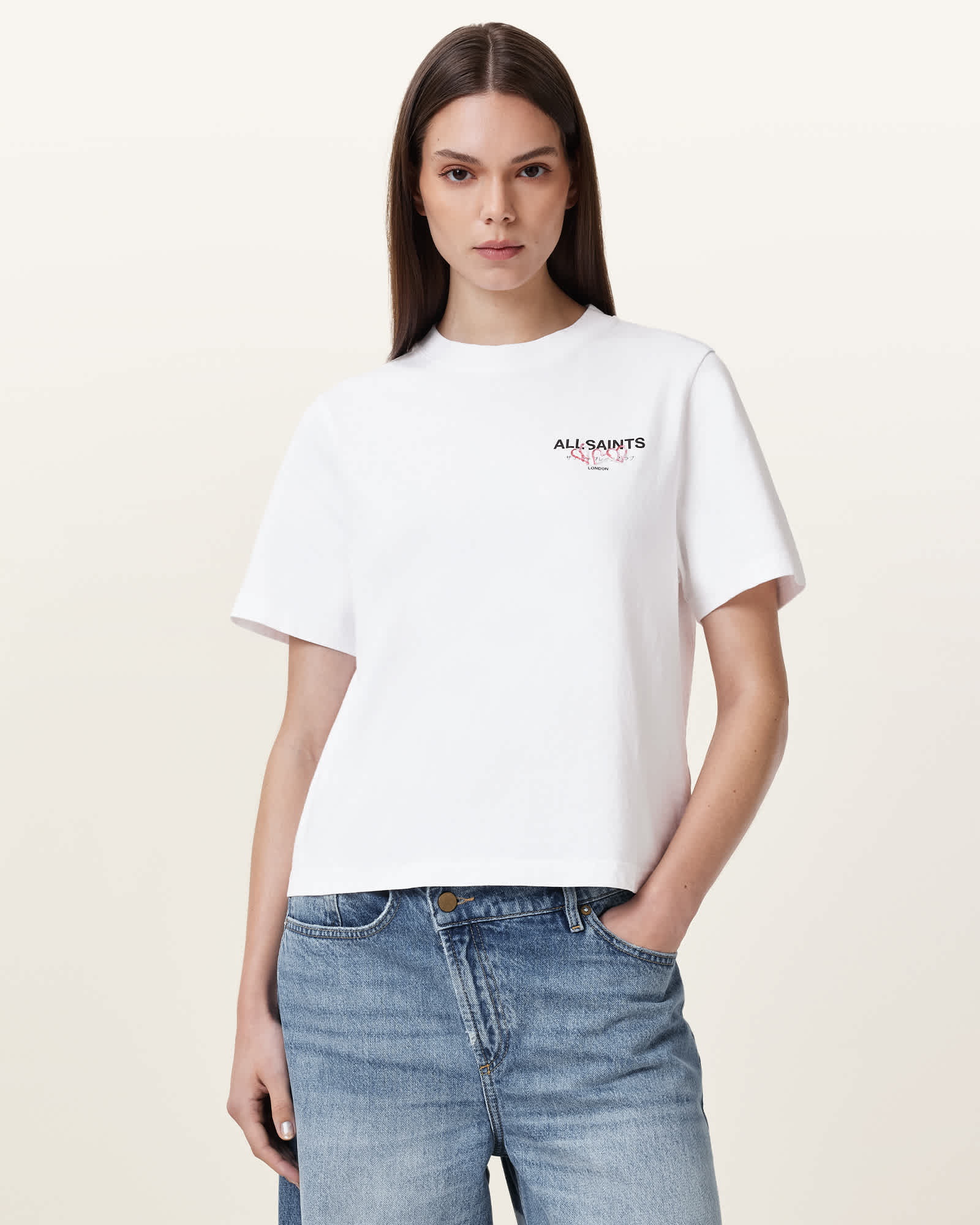 Allsaints Women's Amore Lisa Boxy Crew Neck T-Shirt - Size  S