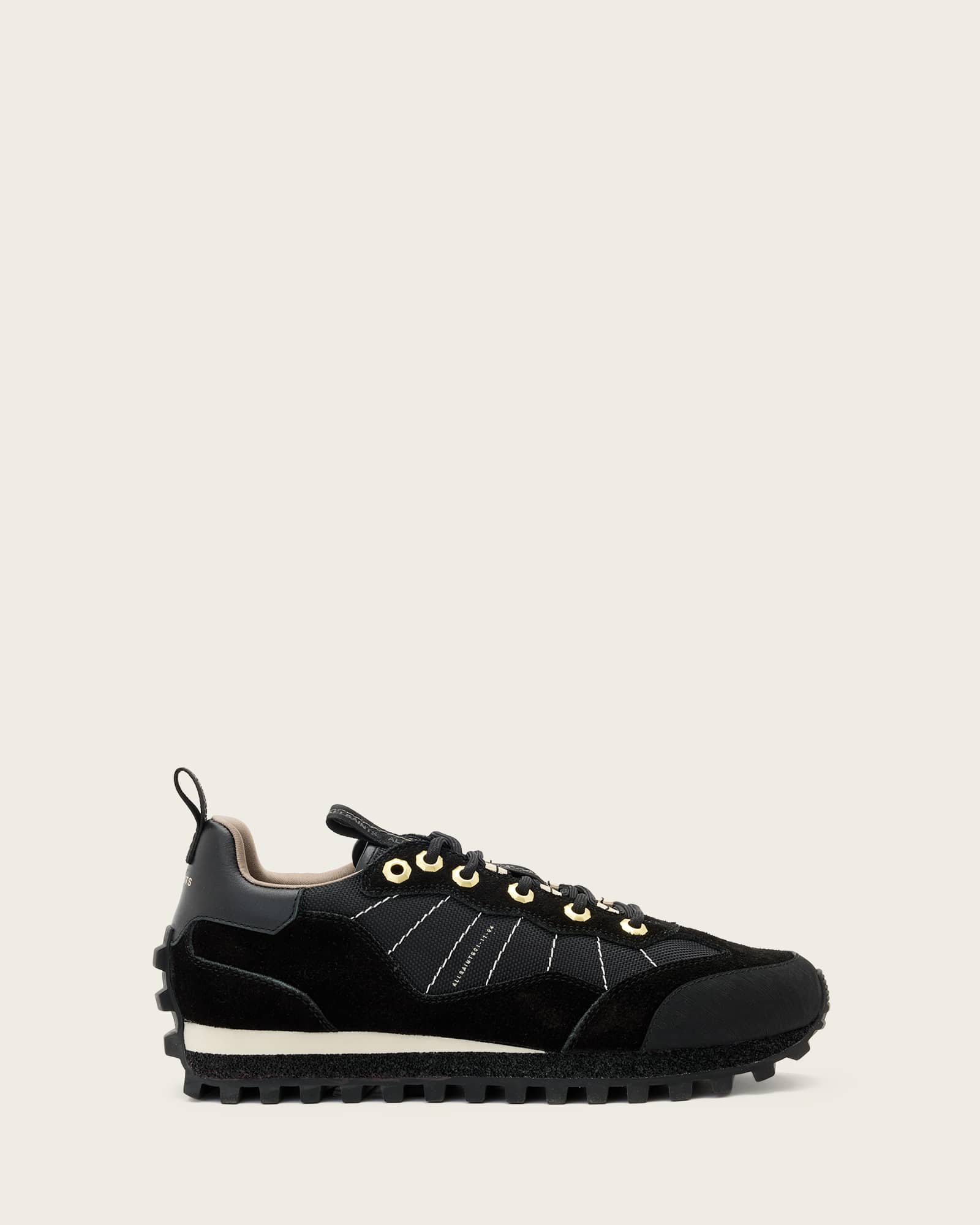 Allsaints Nevis Suede Sneakers In Black