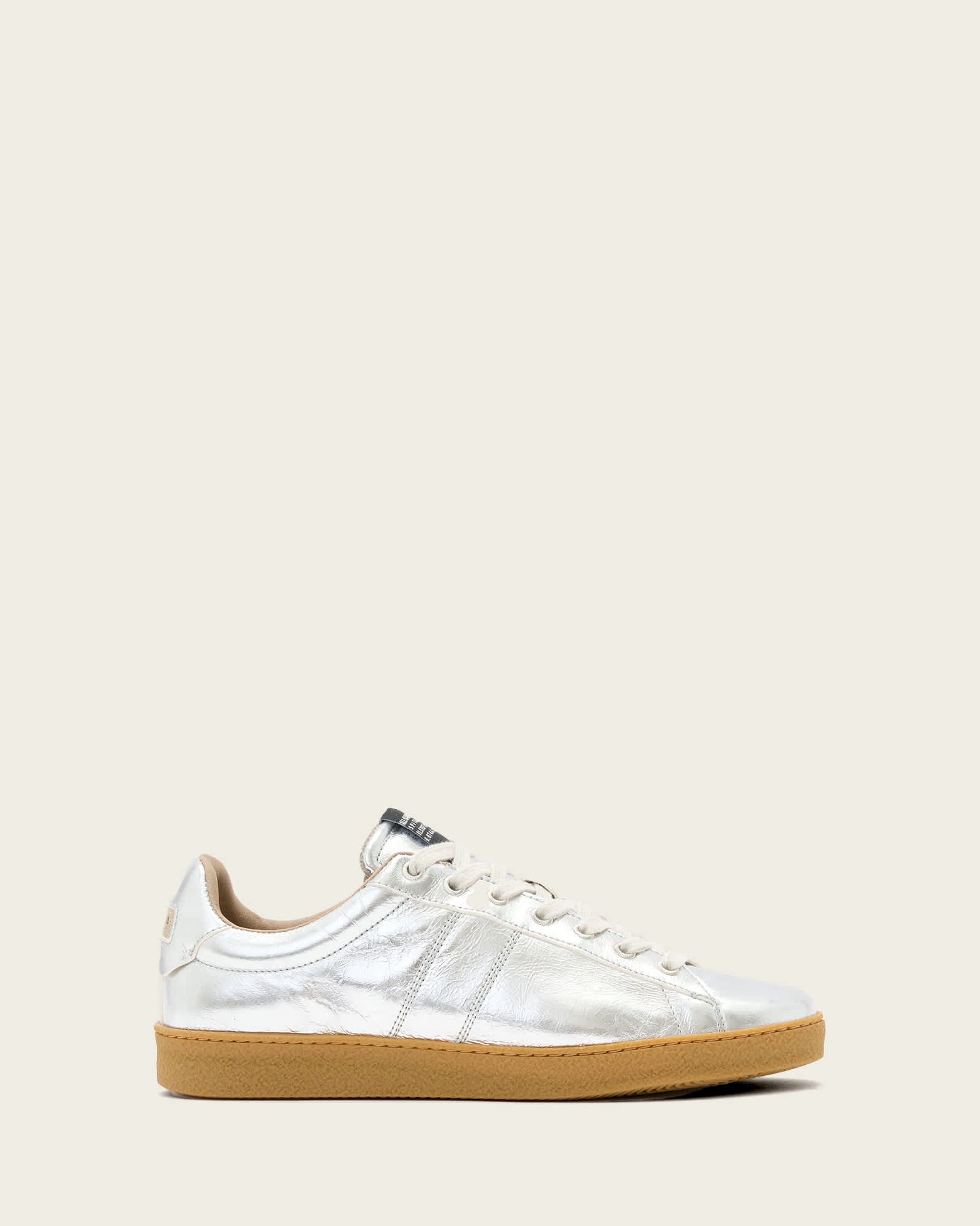 AllSaints Leon Leather Trainers, Shine