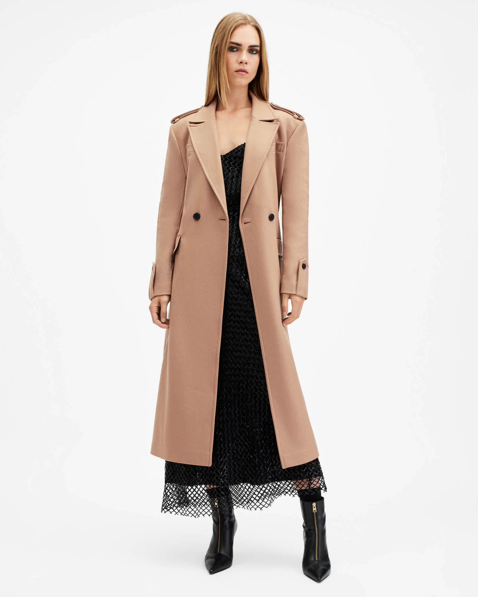 AllSaints Augusta Cashmere Wool Blend Coat