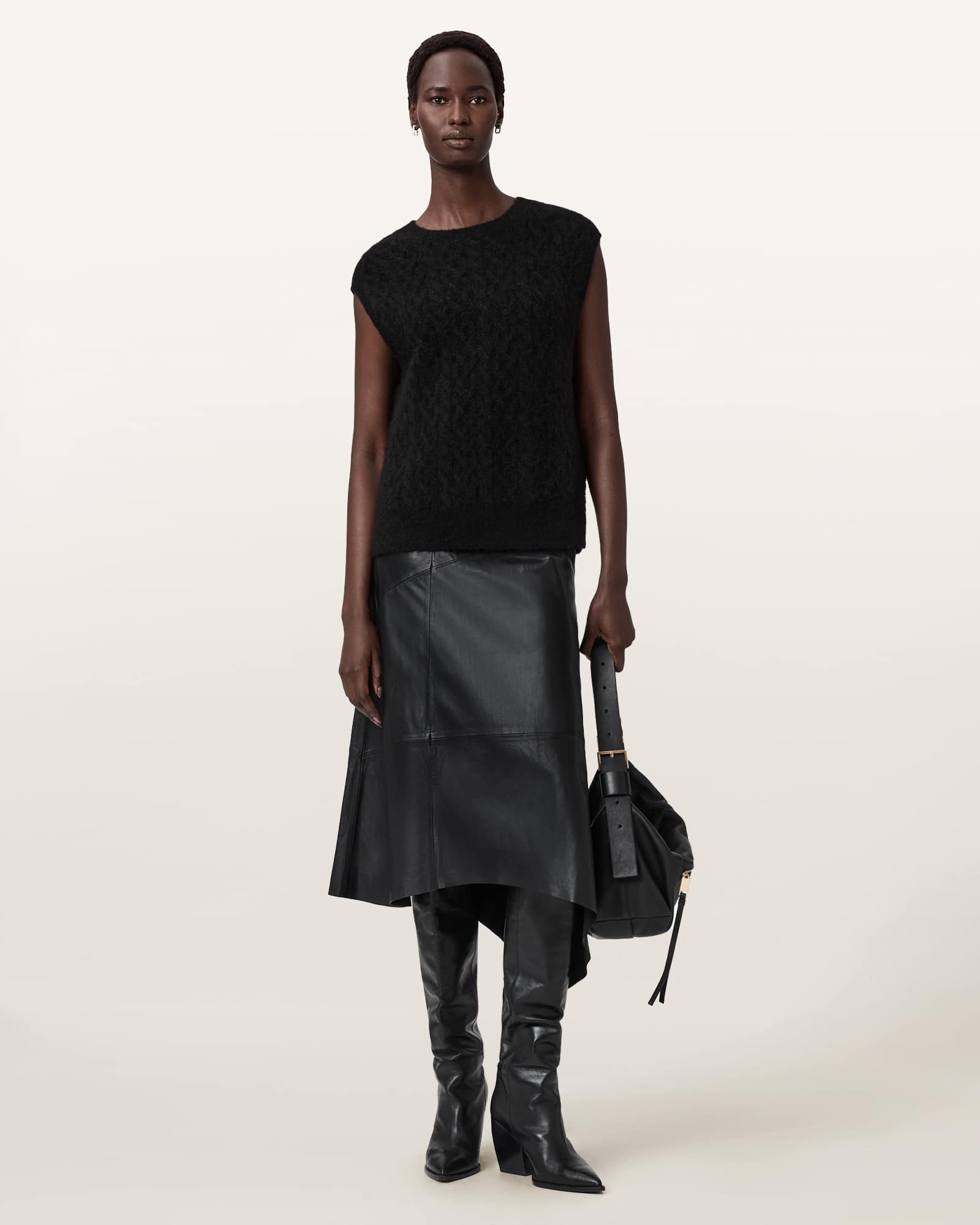 Allsaints Main: 70% Alpaca In Black