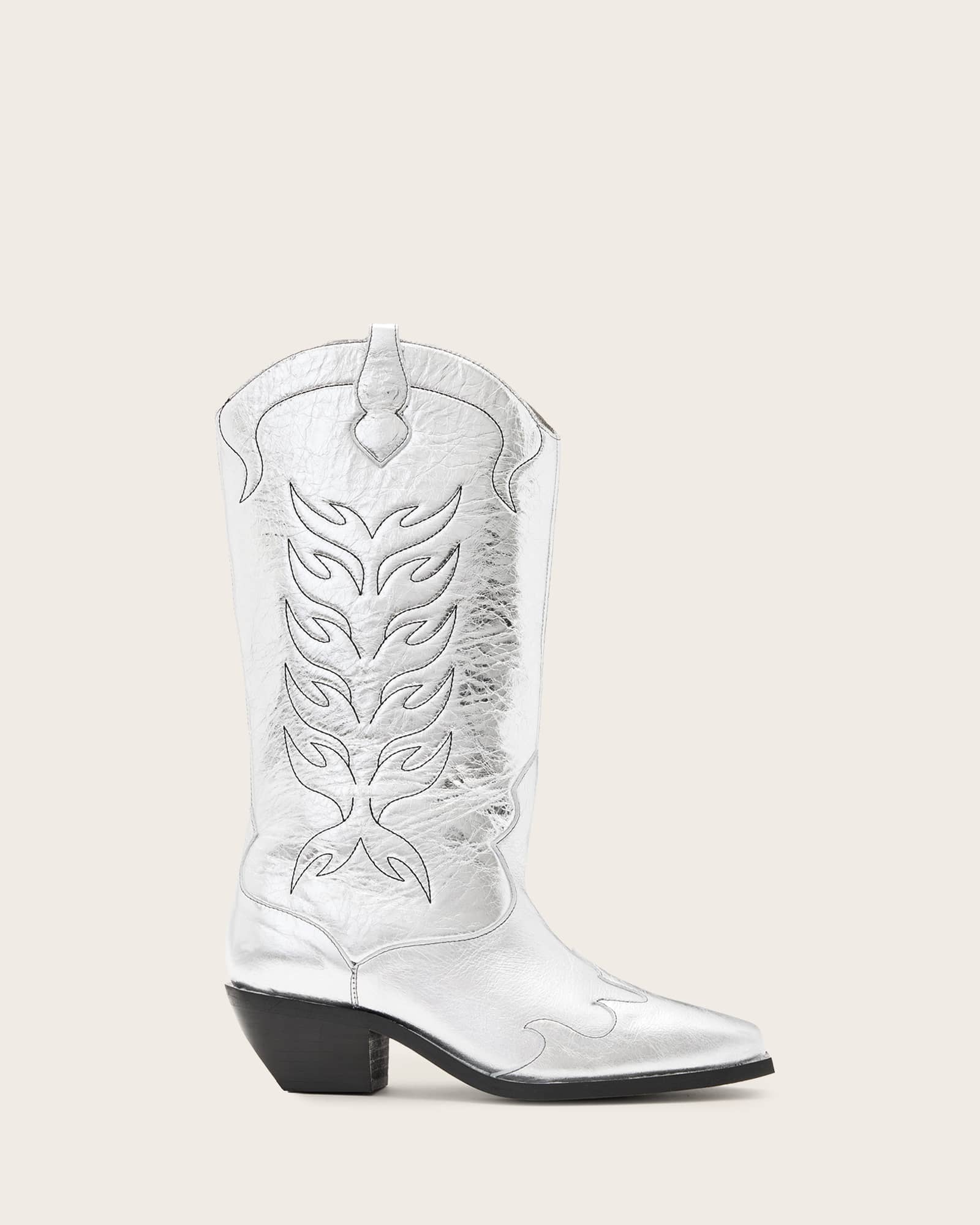 AllSaints Dolly Western Leather Boots