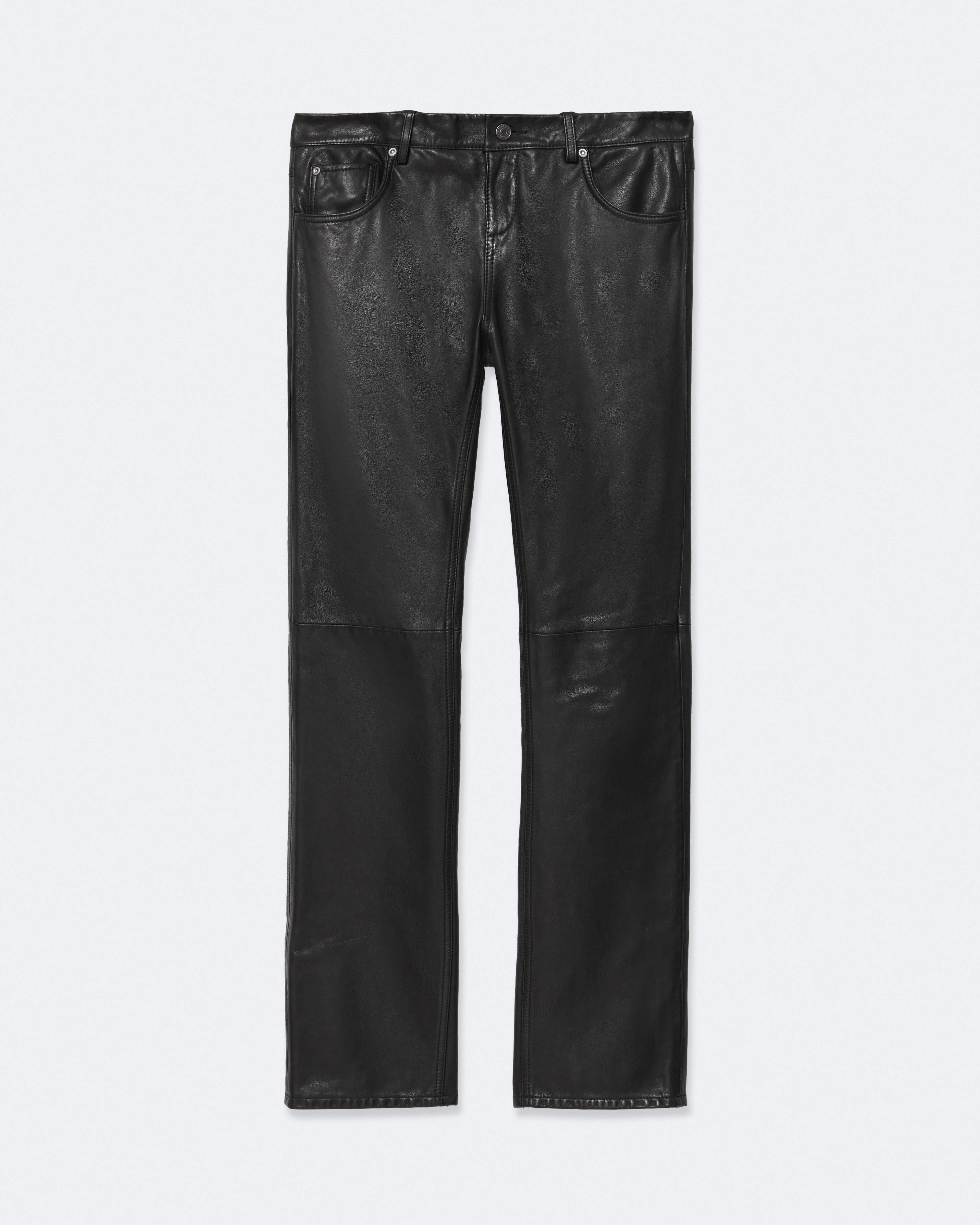 AllSaints Riella Leather Bootcut Pants