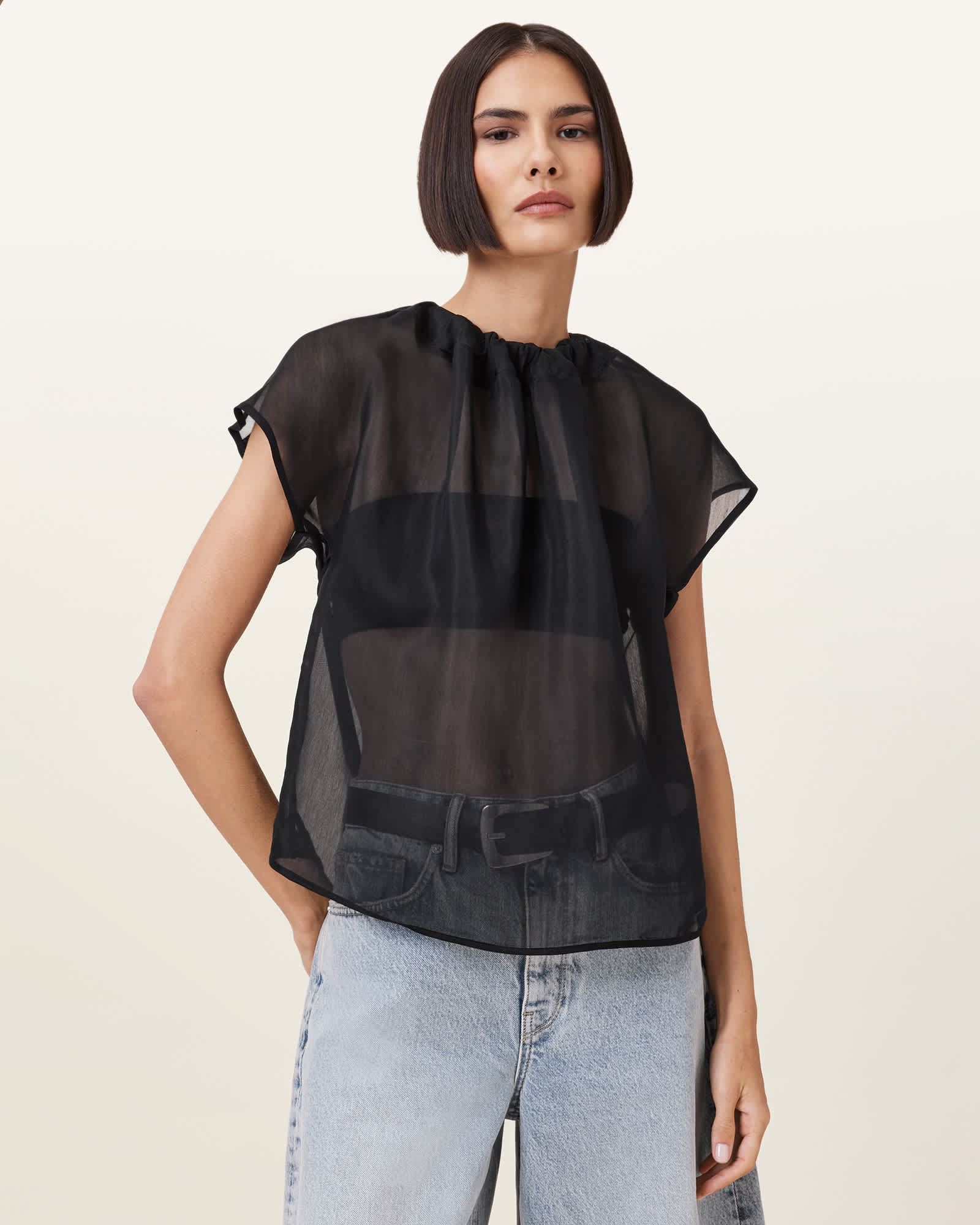 Allsaints Women's Trisha Sheer Top - Size  6