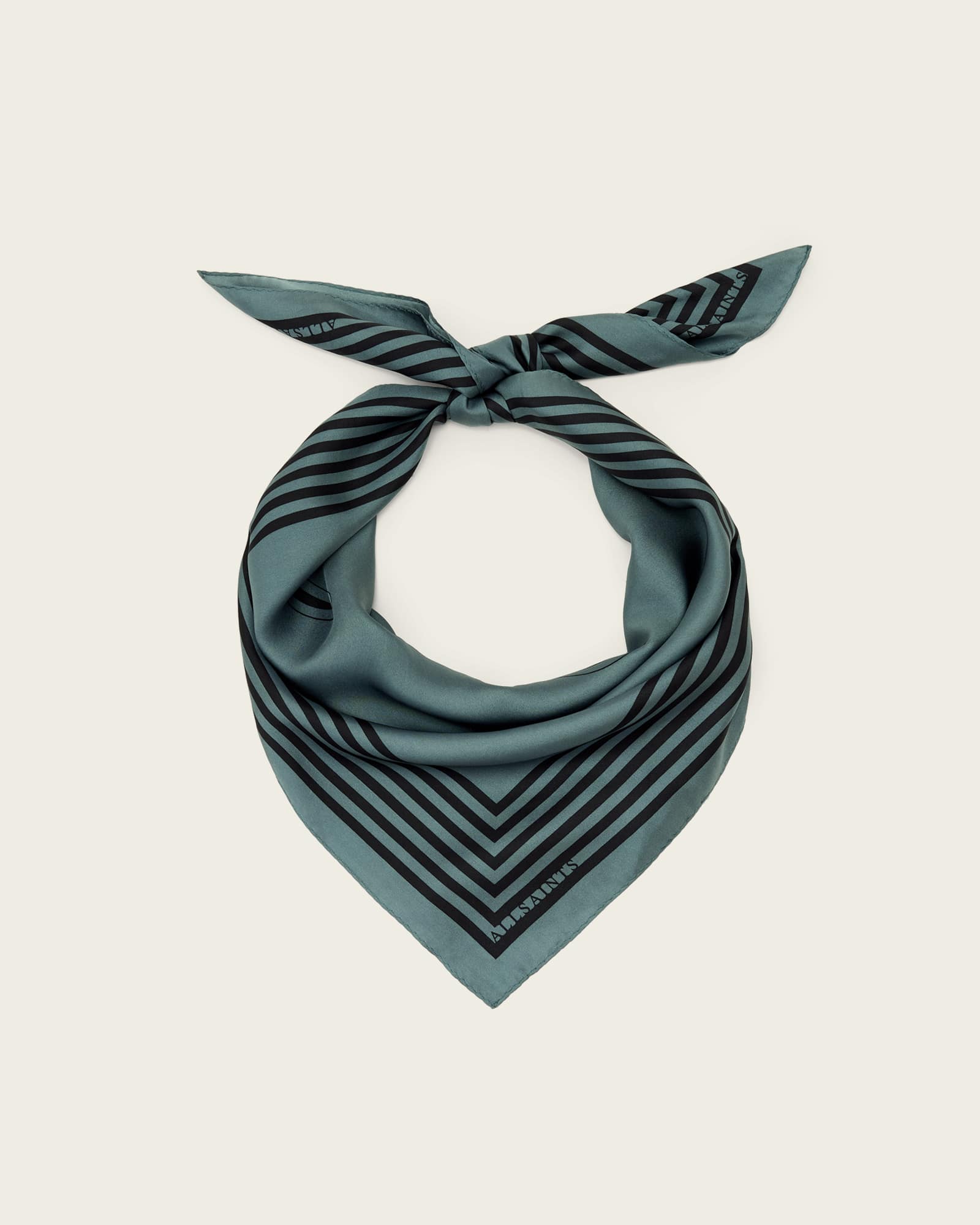 AllSaints Gothic AllSaints Silk Scarf,, Steel Blue