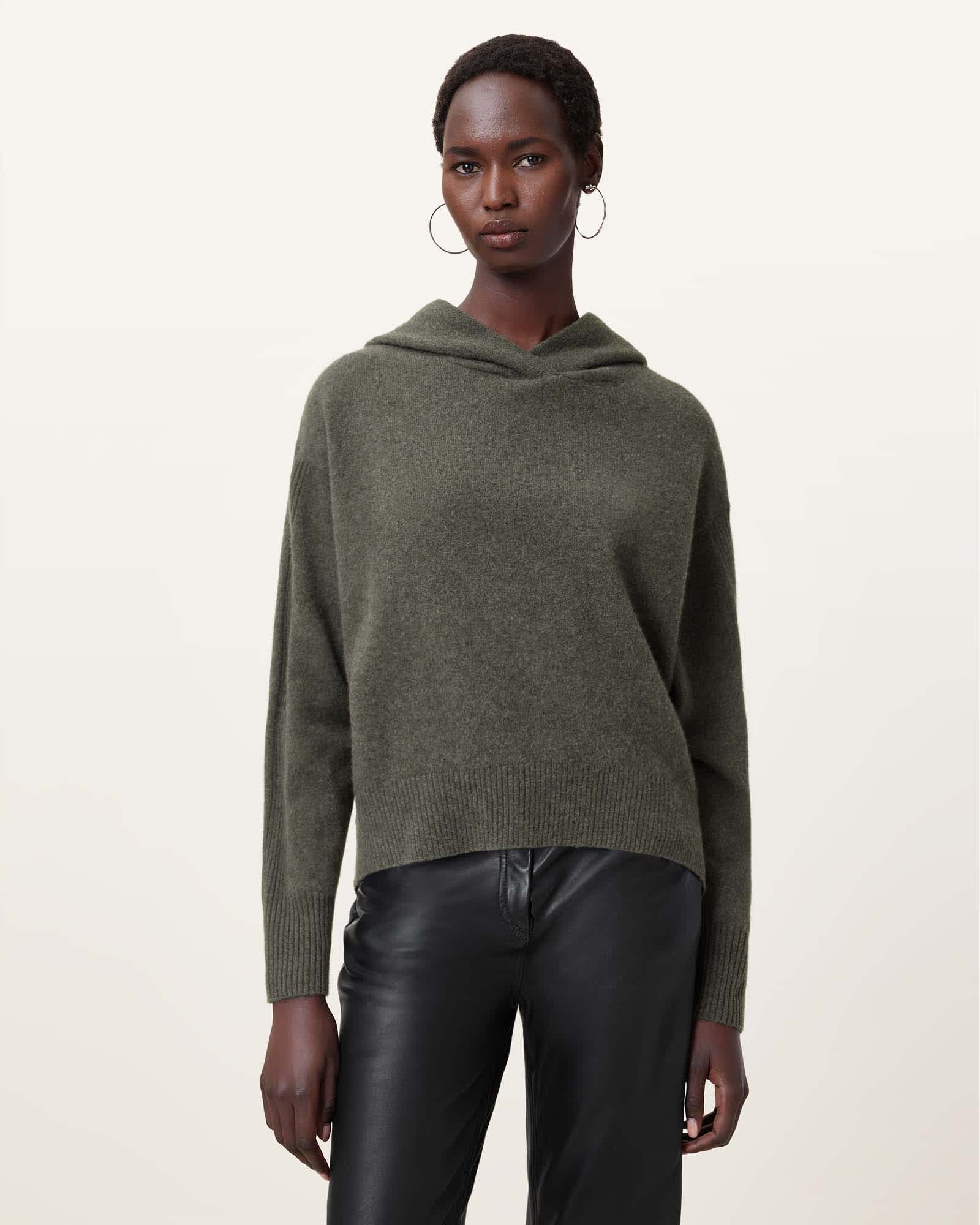 Allsaints Women's Irina Relaxed Fit Cashmere Hoodie - Size  L