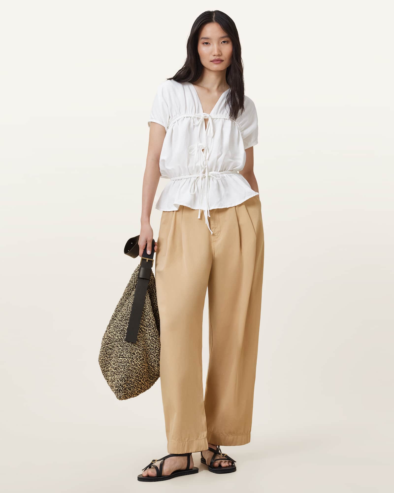 AllSaints Becca Voluminous Leg Pants