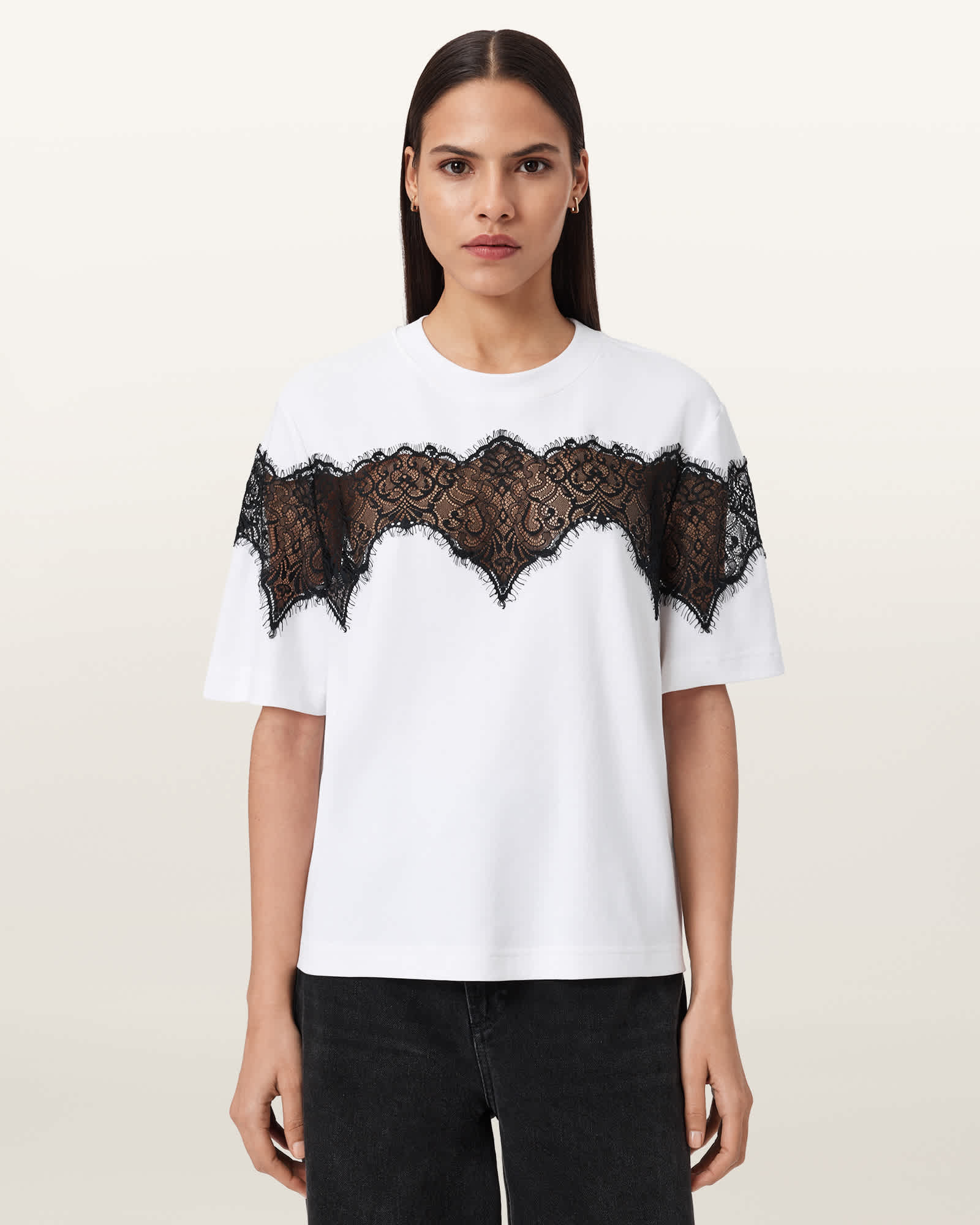 AllSaints Lisa Lace Amelie T-Shirt