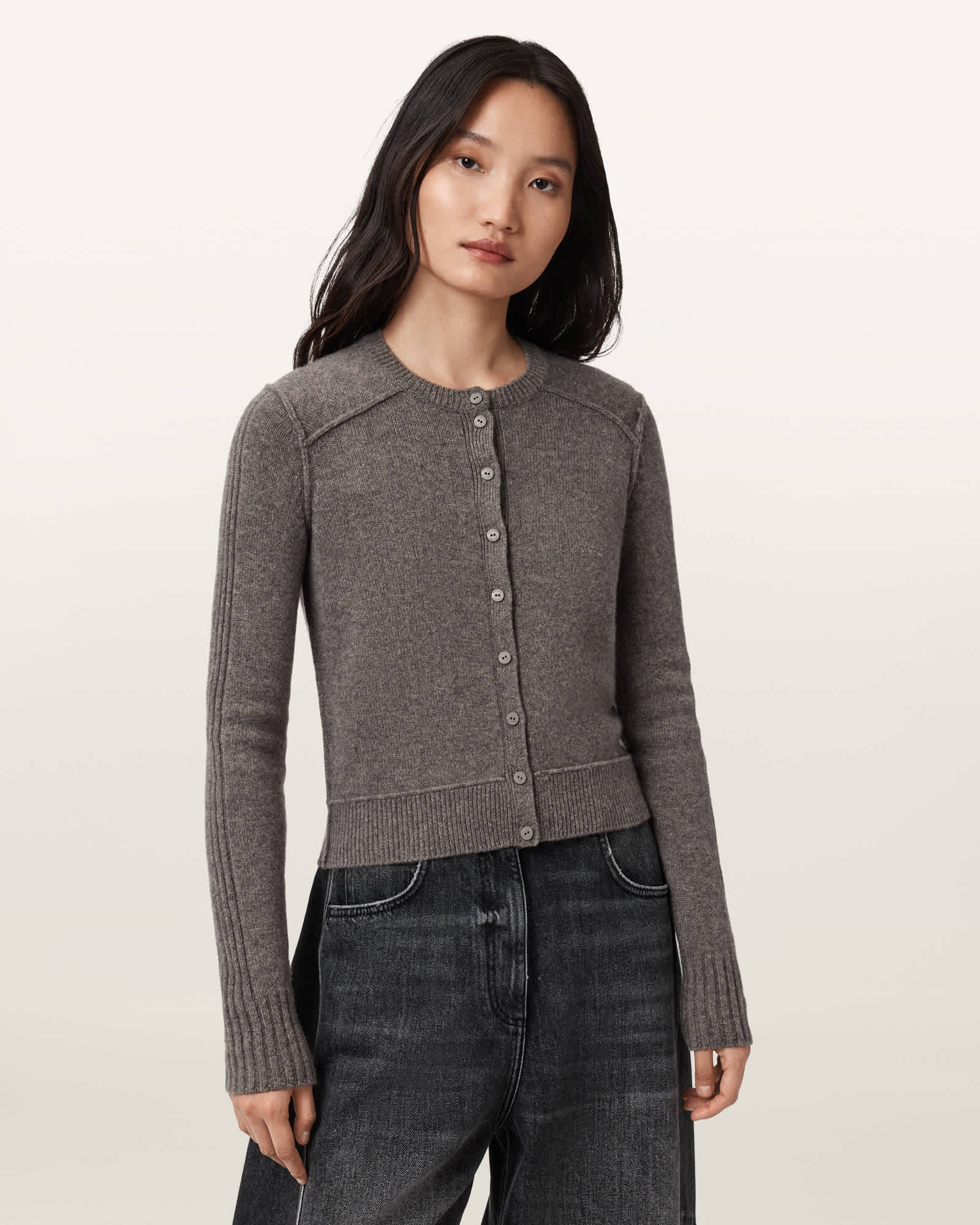 AllSaints Cashmere Ester Cashmere Cardigan, Size: S