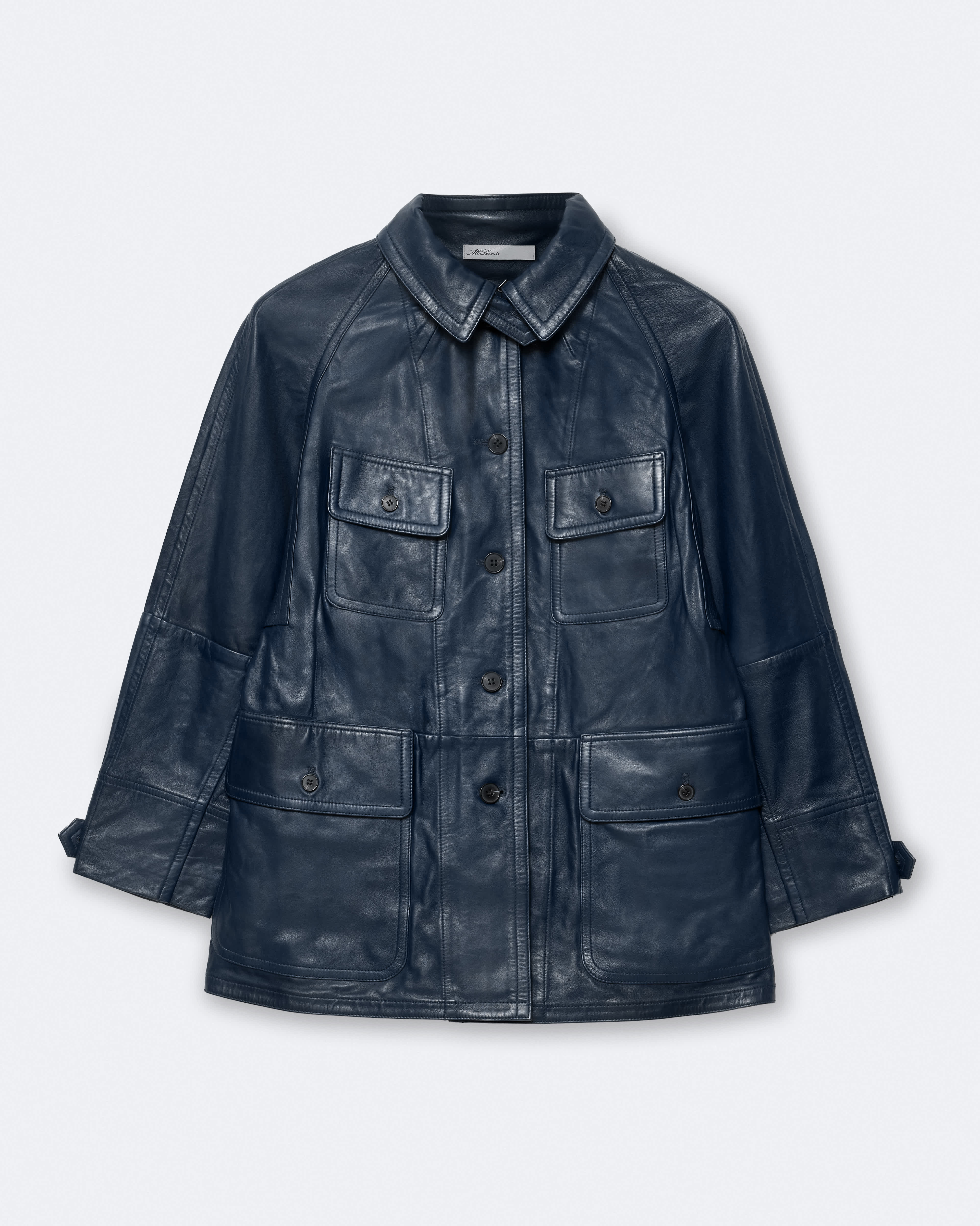 AllSaints Roiya Leather Hunting Jacket