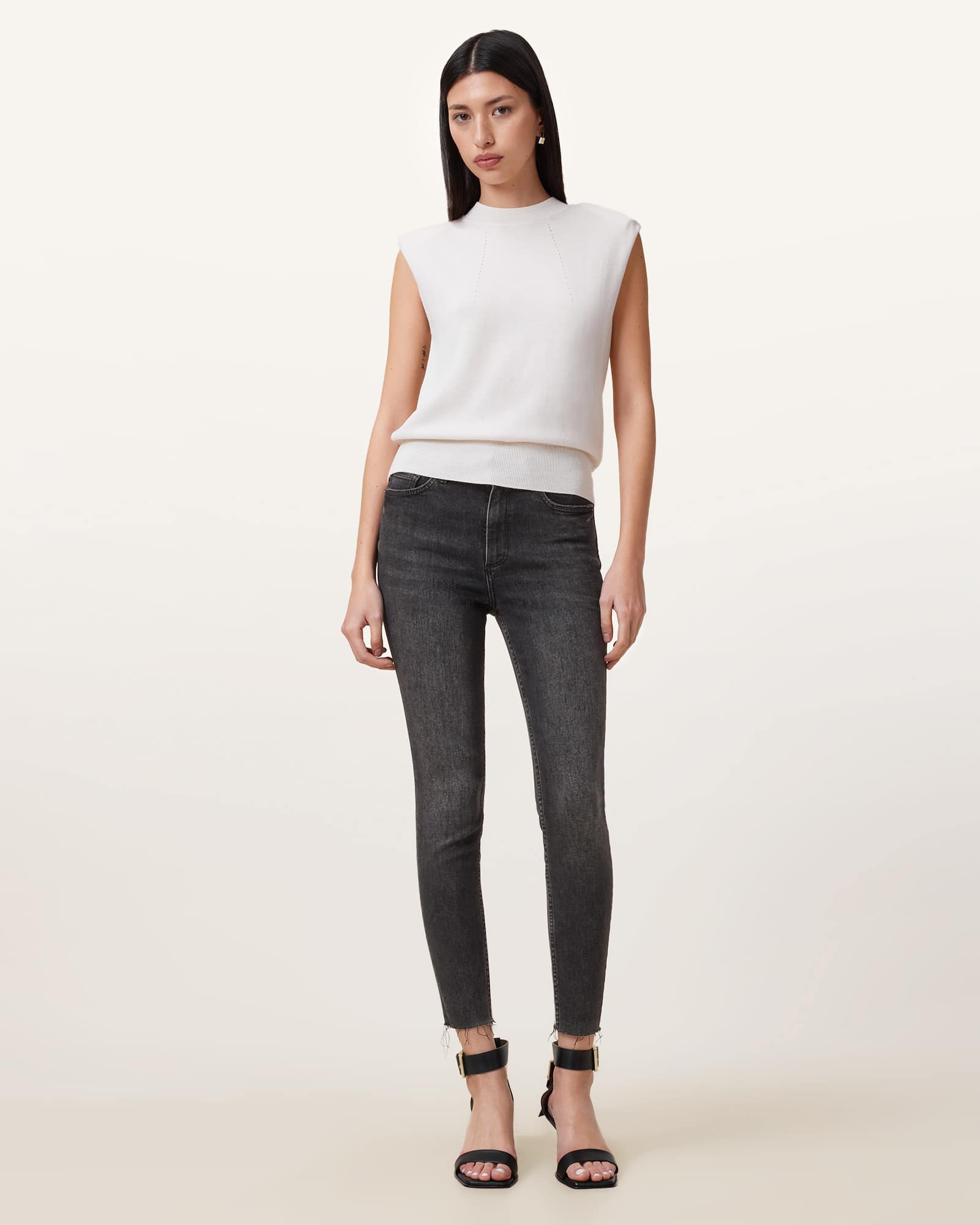 AllSaints Women's Cotton Miller Push Up Skinny Fit Denim Jeans, Size: 30