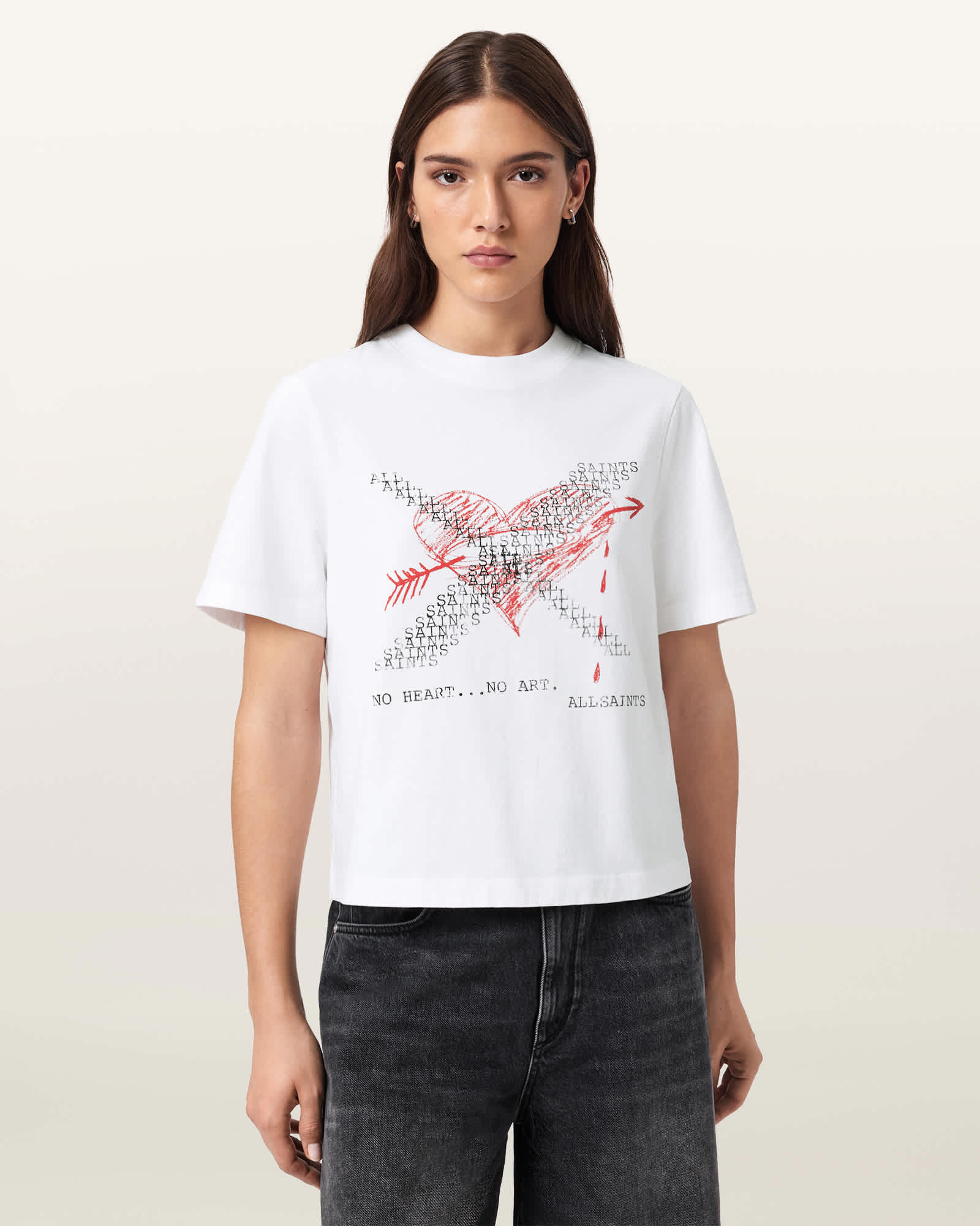 AllSaints Heartache Lisa Crew Neck T-Shirt