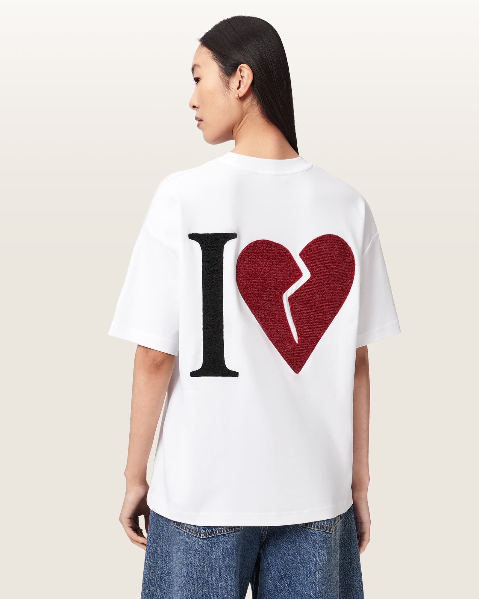 Allsaints Women's Heart Etta Oversized T-Shirt - Size  L